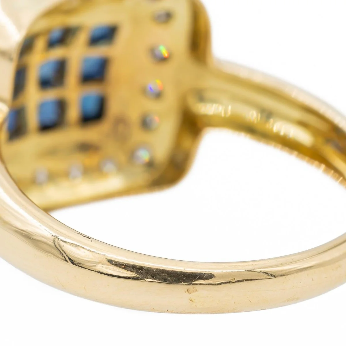 Yellow gold and Sapphire ring - Image 6