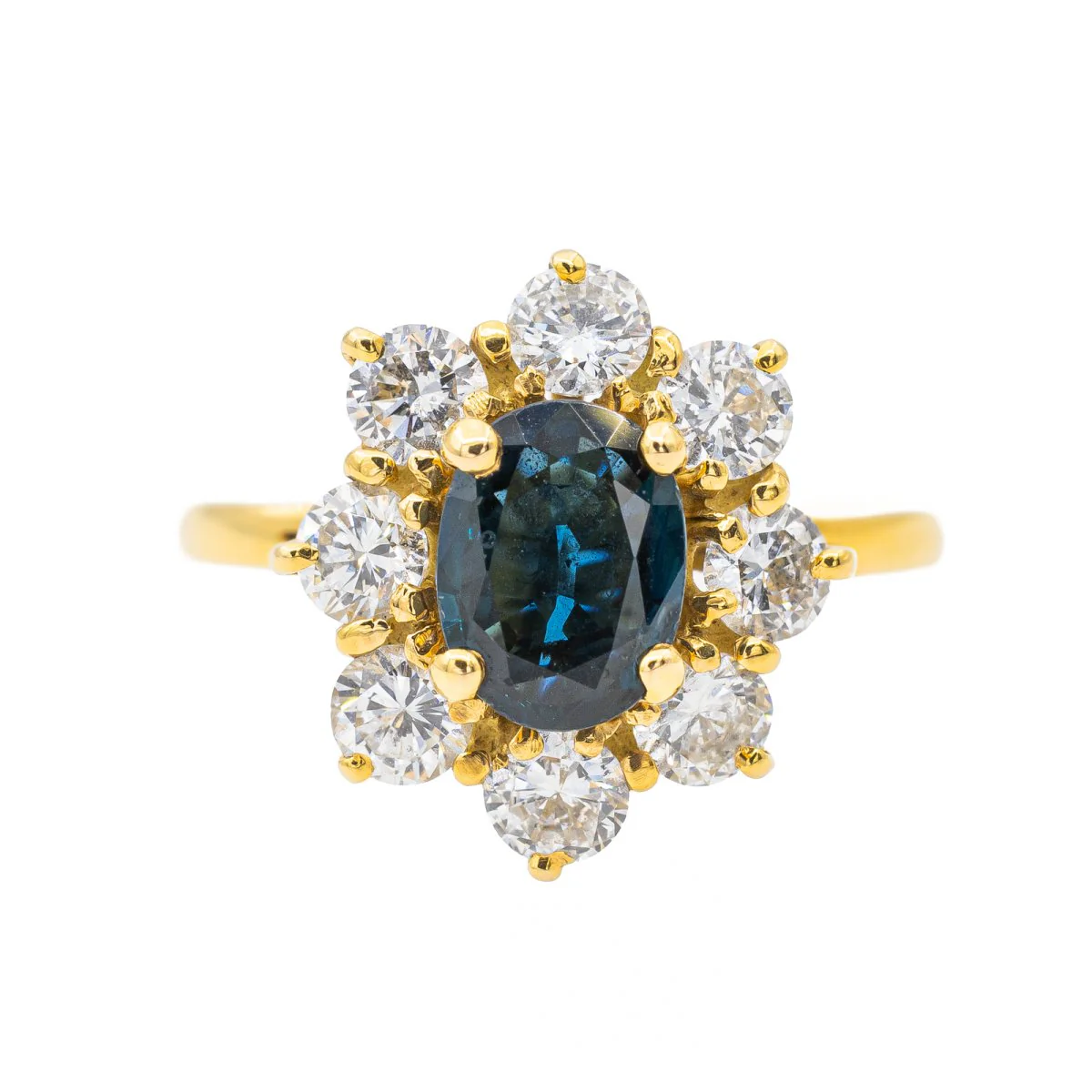 Yellow Gold and Sapphire Ring