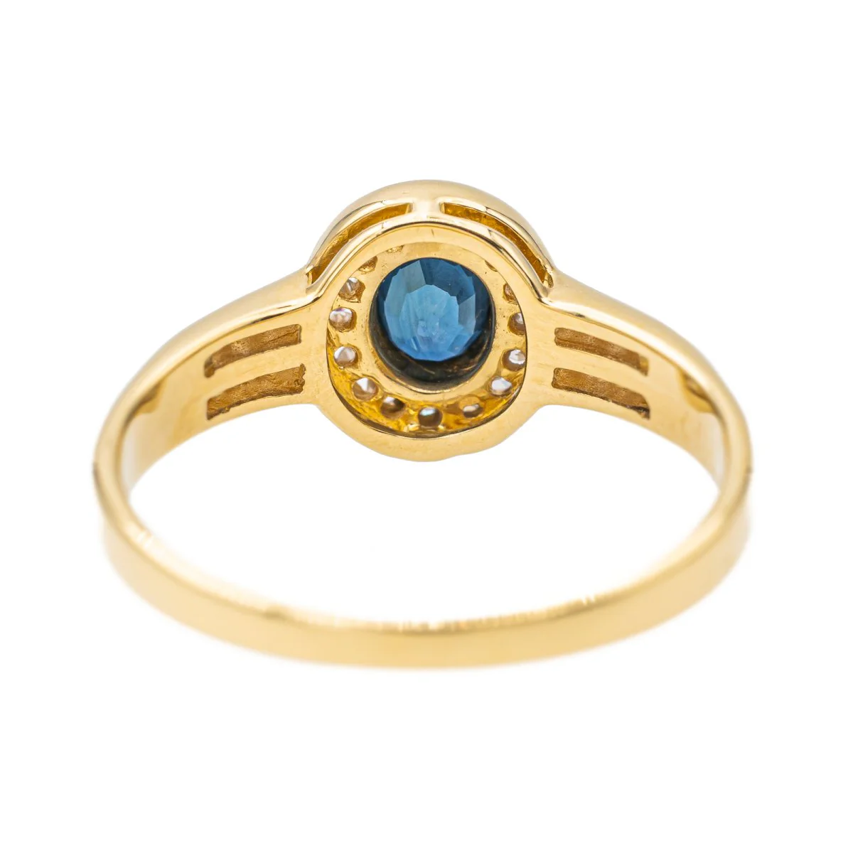 Yellow Gold Sapphire Ring - Image 5