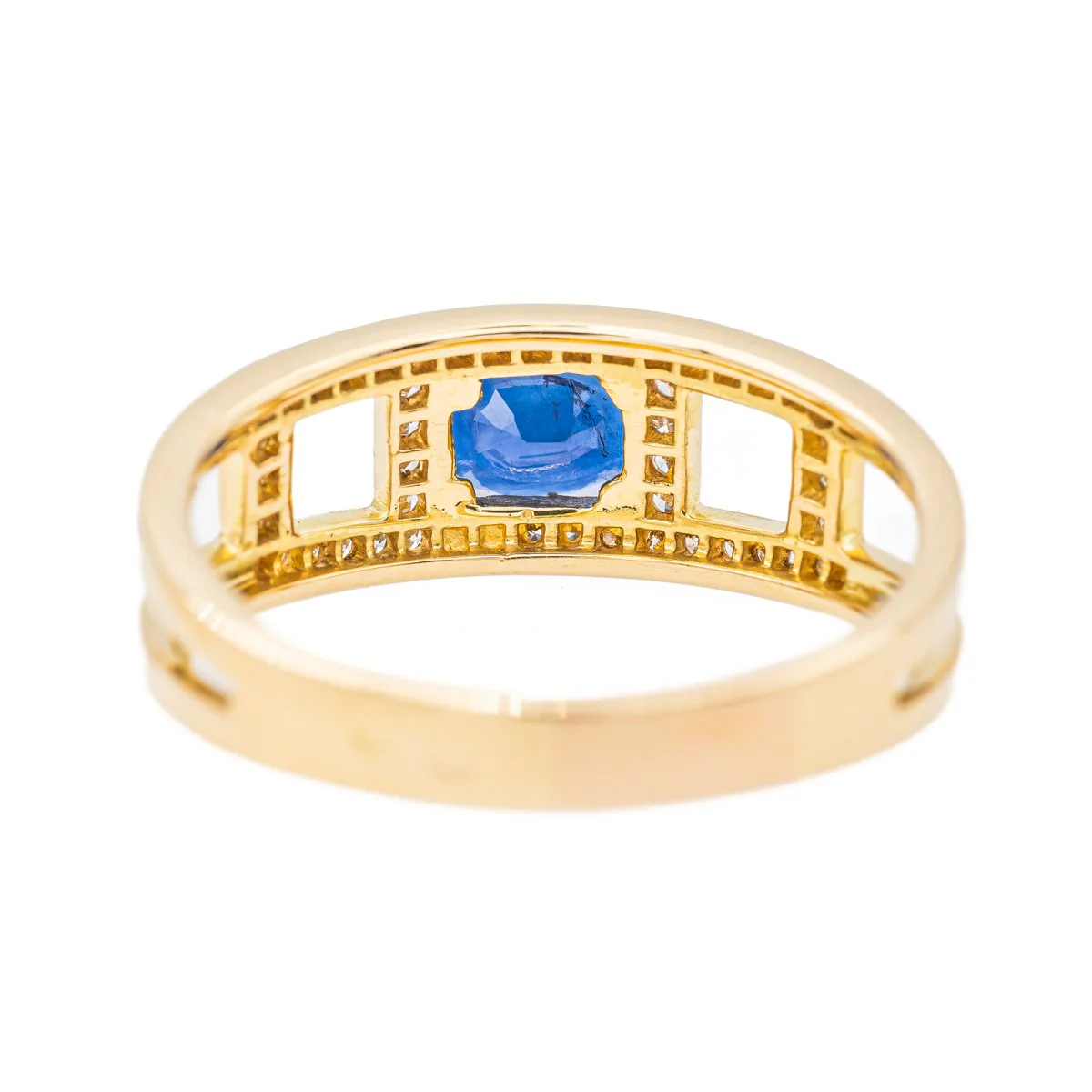 Yellow Gold Sapphire Ring - Image 5
