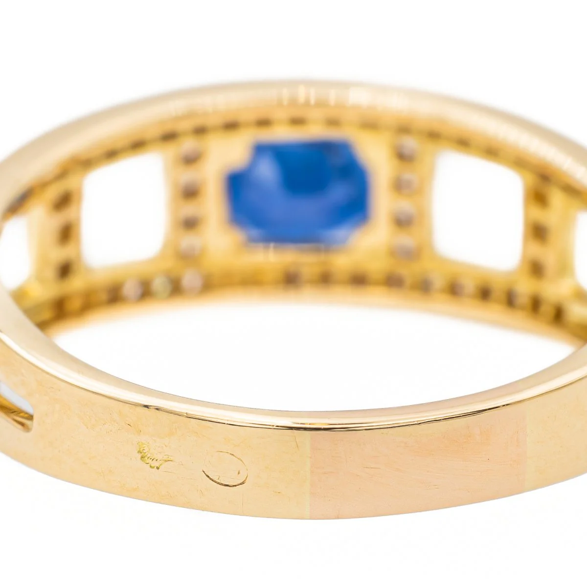 Yellow Gold Sapphire Ring - Image 6