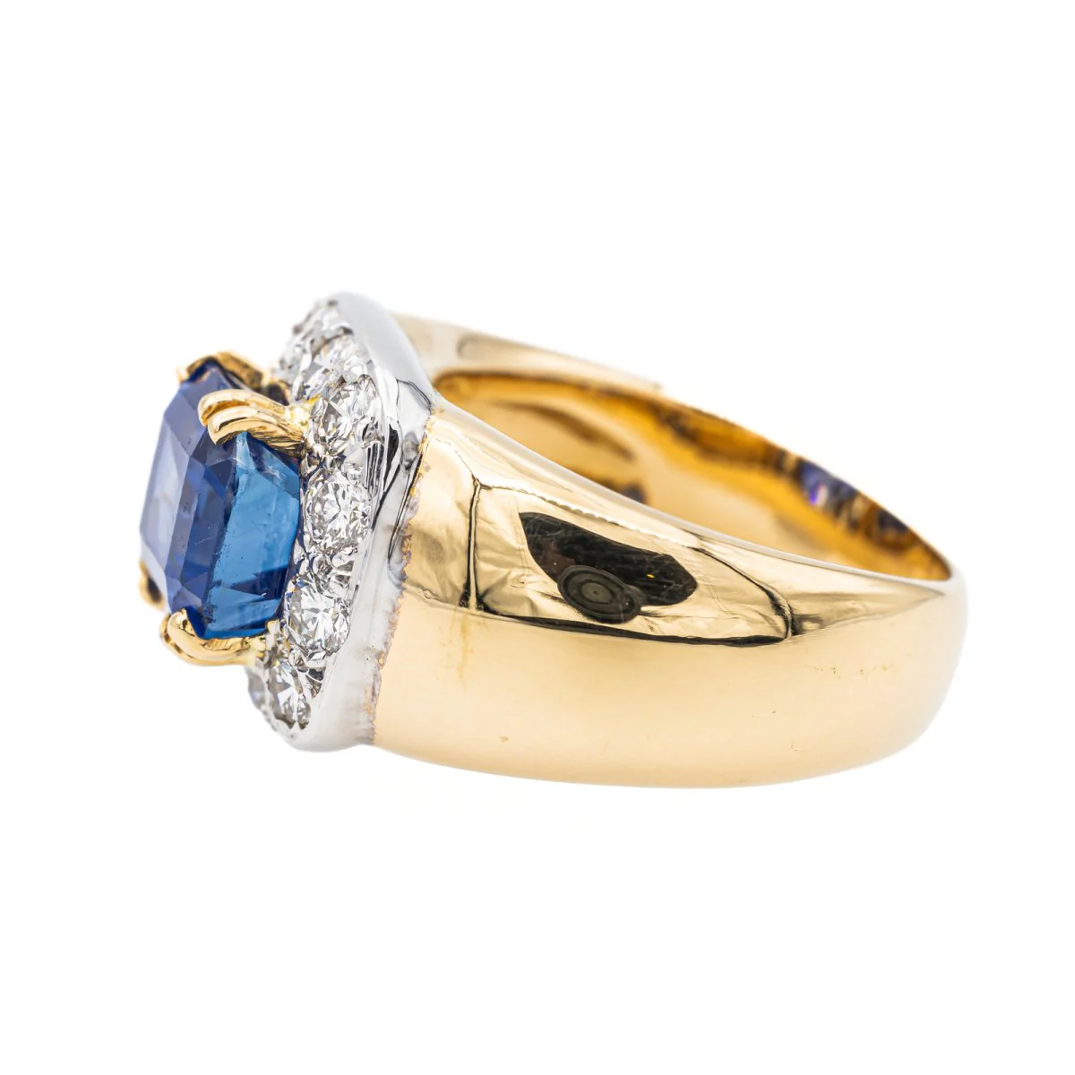 Ring Yellow gold Sapphire - Image 4