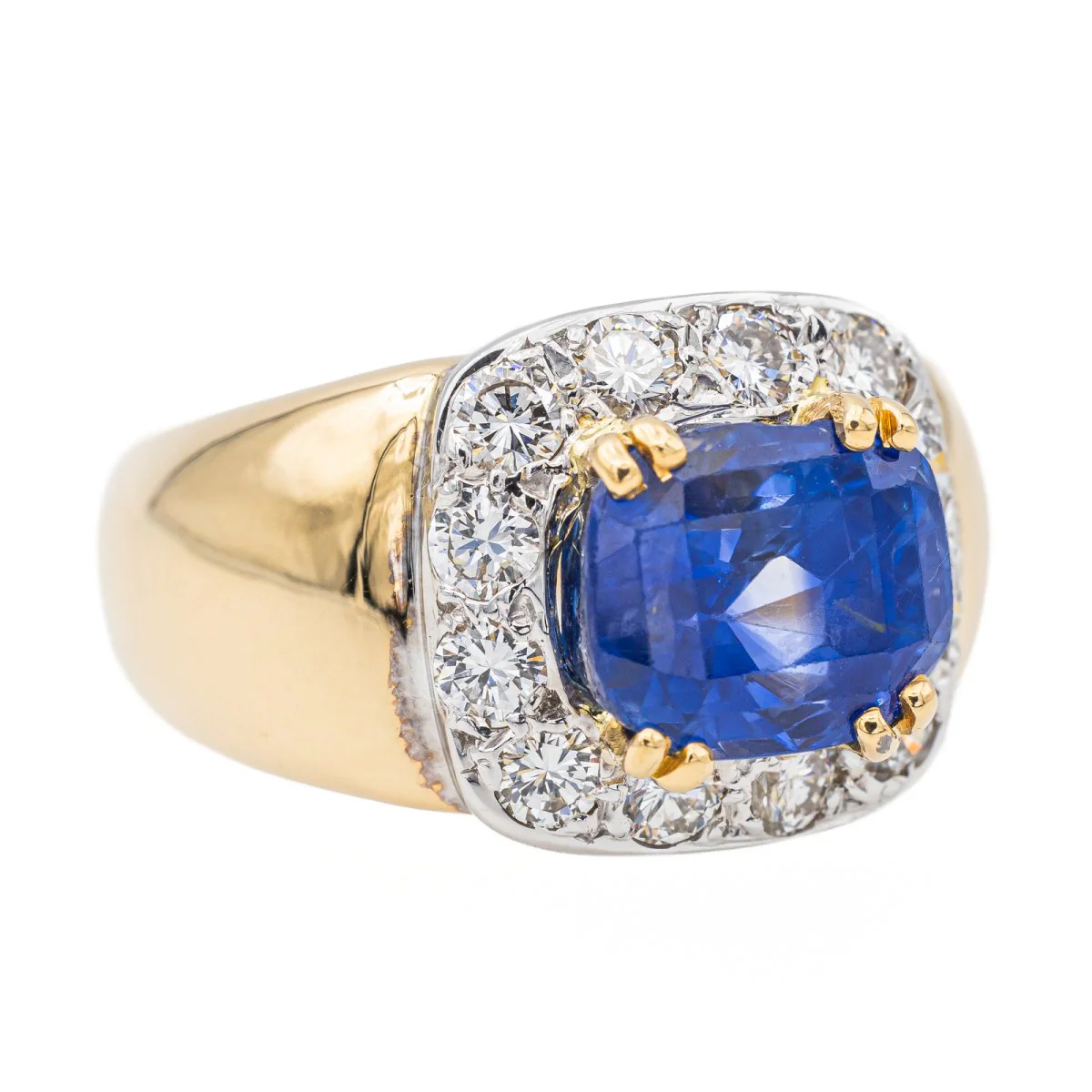 Ring Yellow gold Sapphire - Image 7