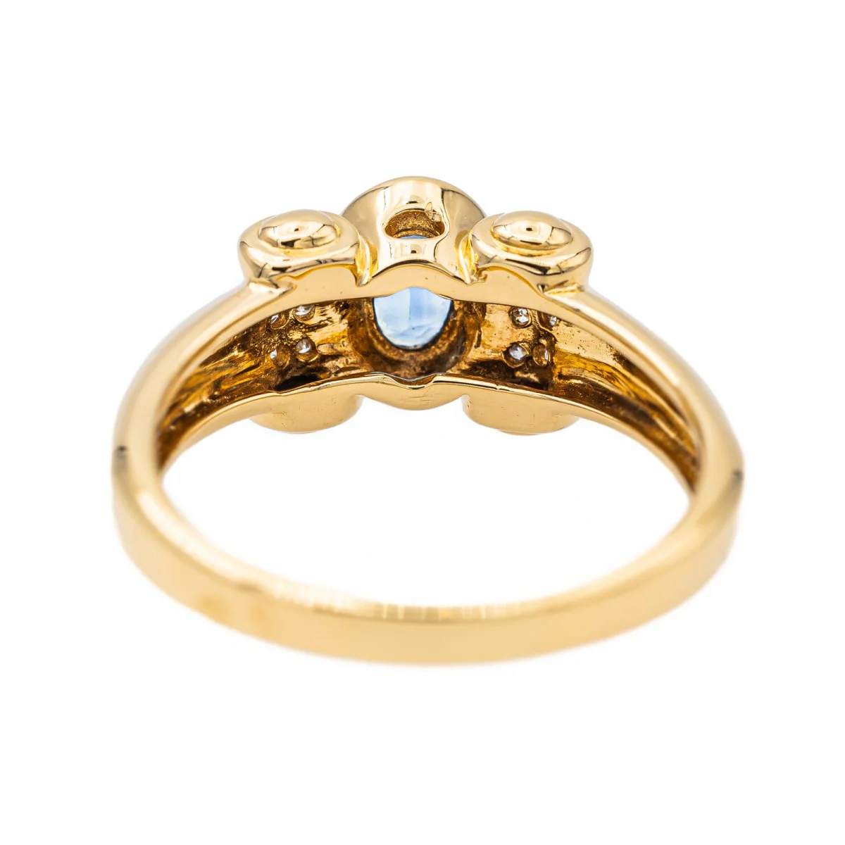 Yellow Gold Sapphire Ring - Image 7
