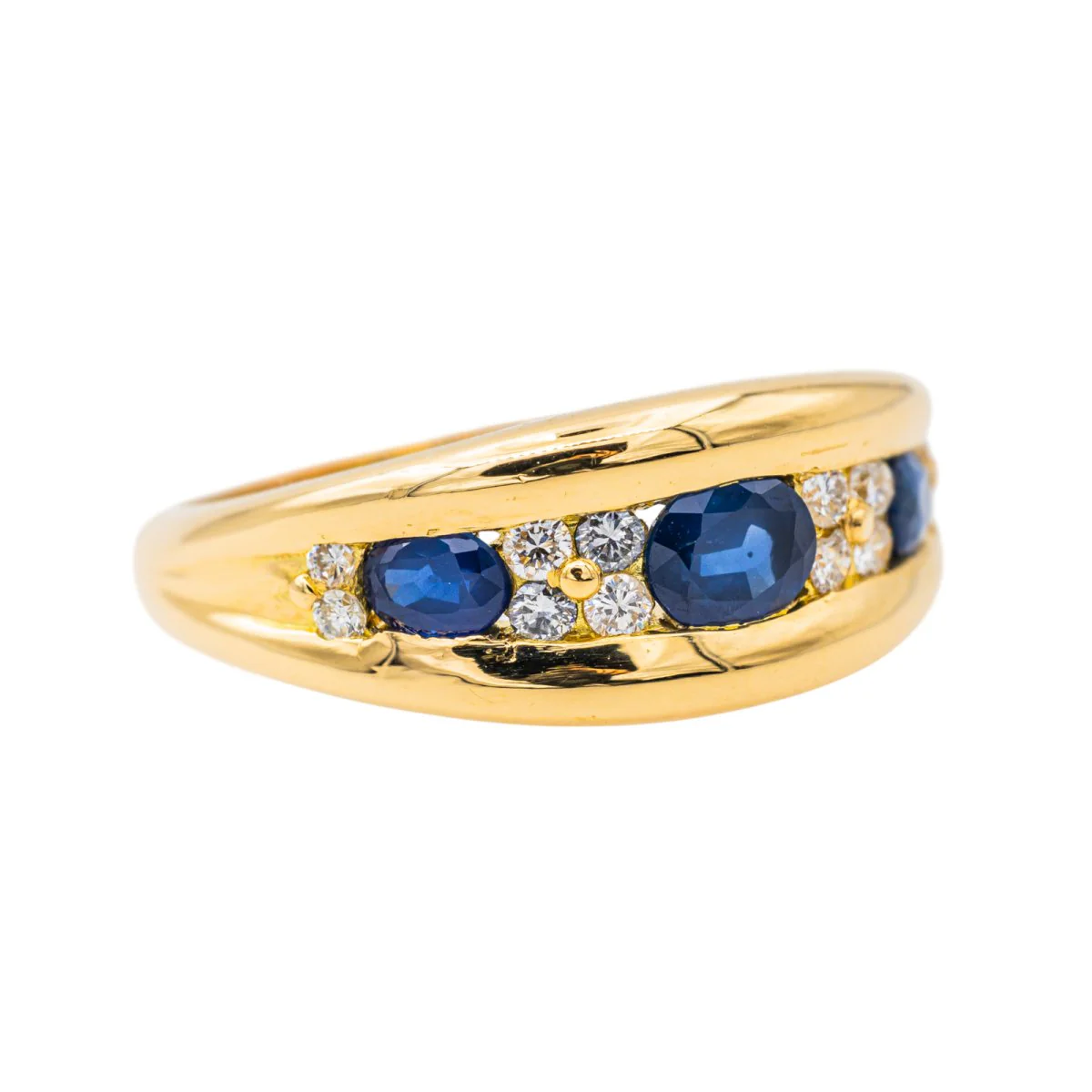 Yellow Gold Sapphire Ring - Image 6