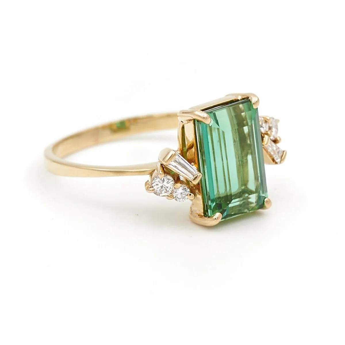 Yellow Gold Tourmaline Ring - Image 3