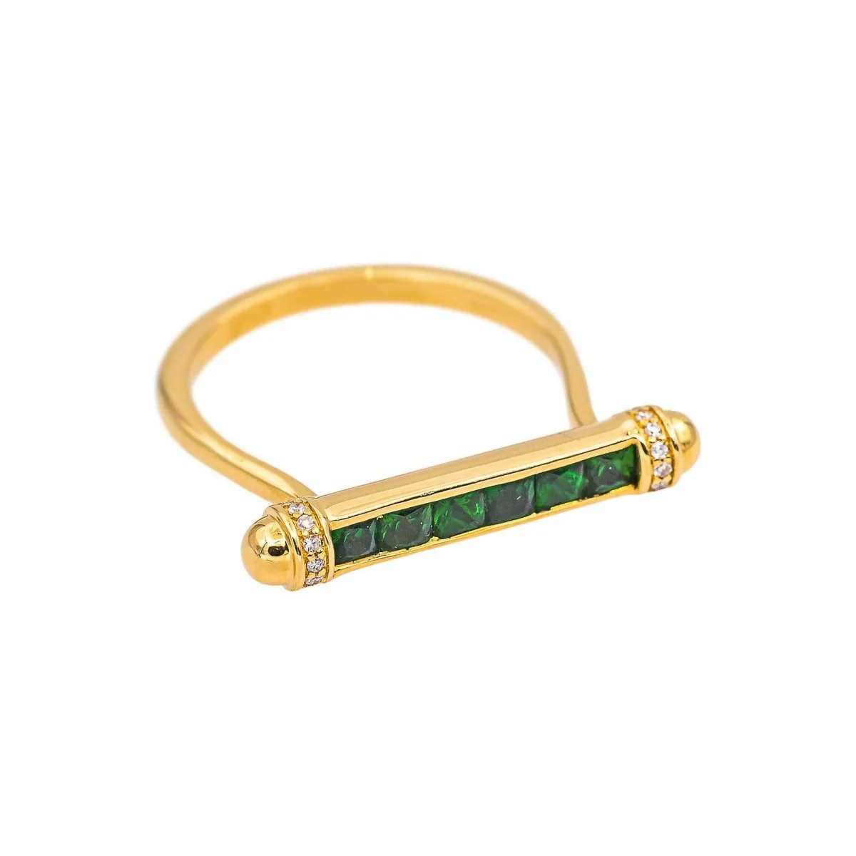 Yellow gold Tsavorite Ring - Image 6