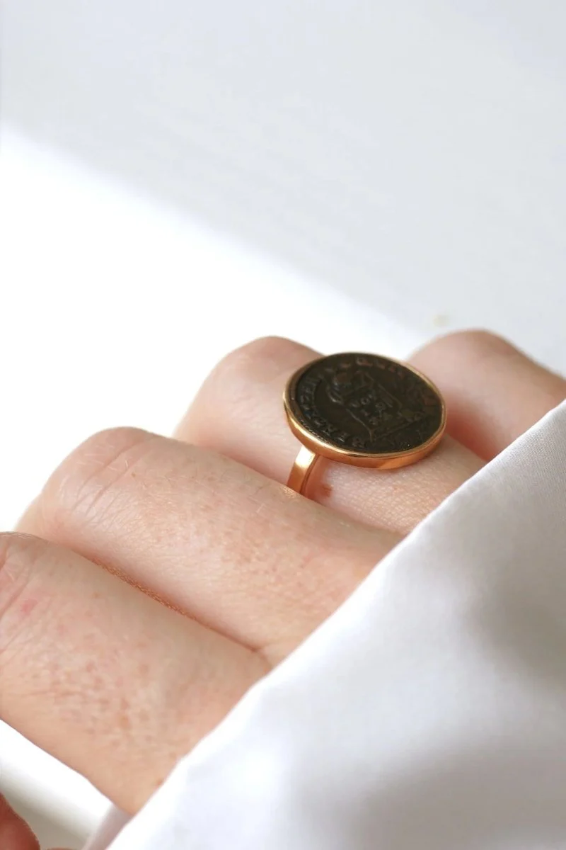 Nummus Roman coin ring - Image 3
