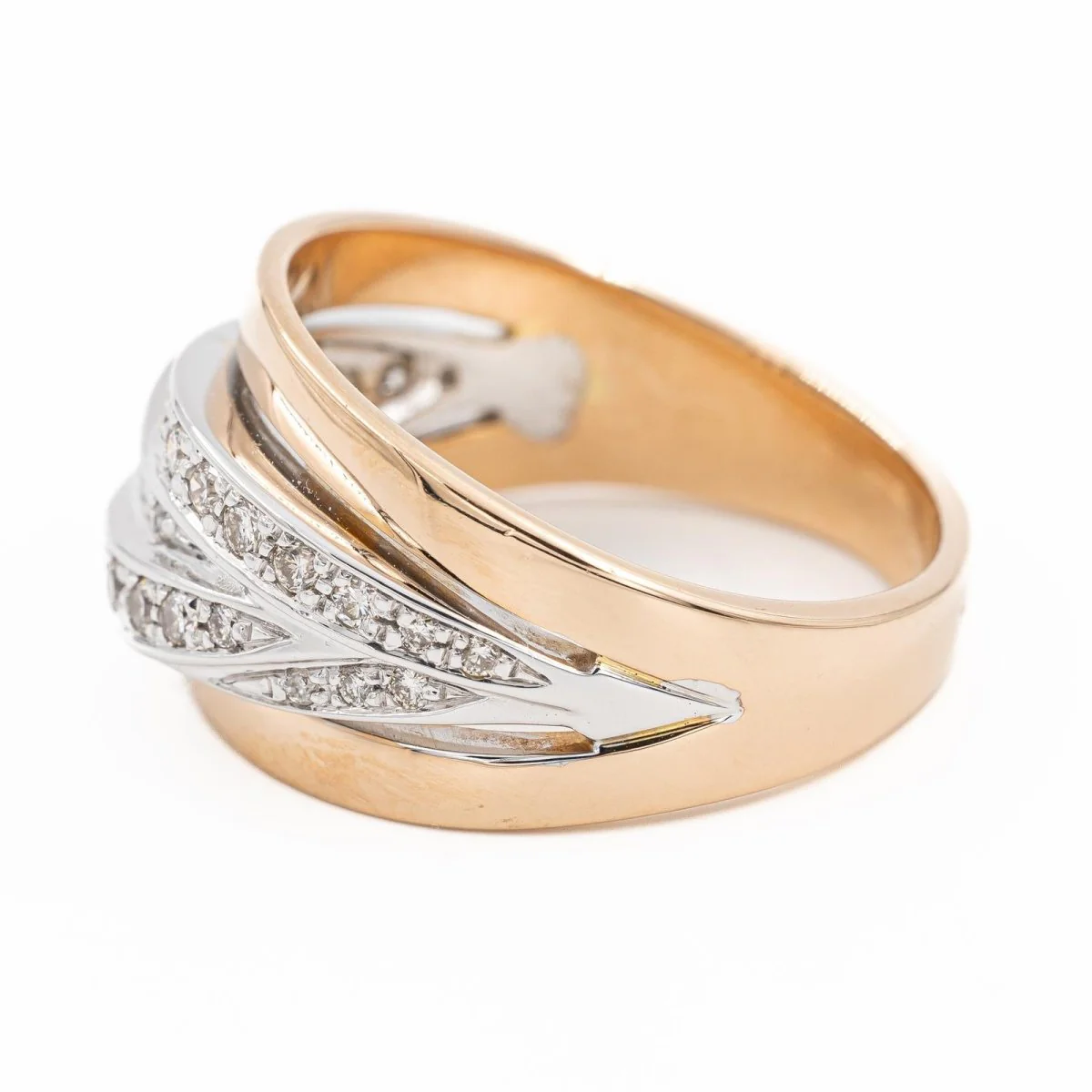 Rose gold Diamond Pave Ring - Image 3
