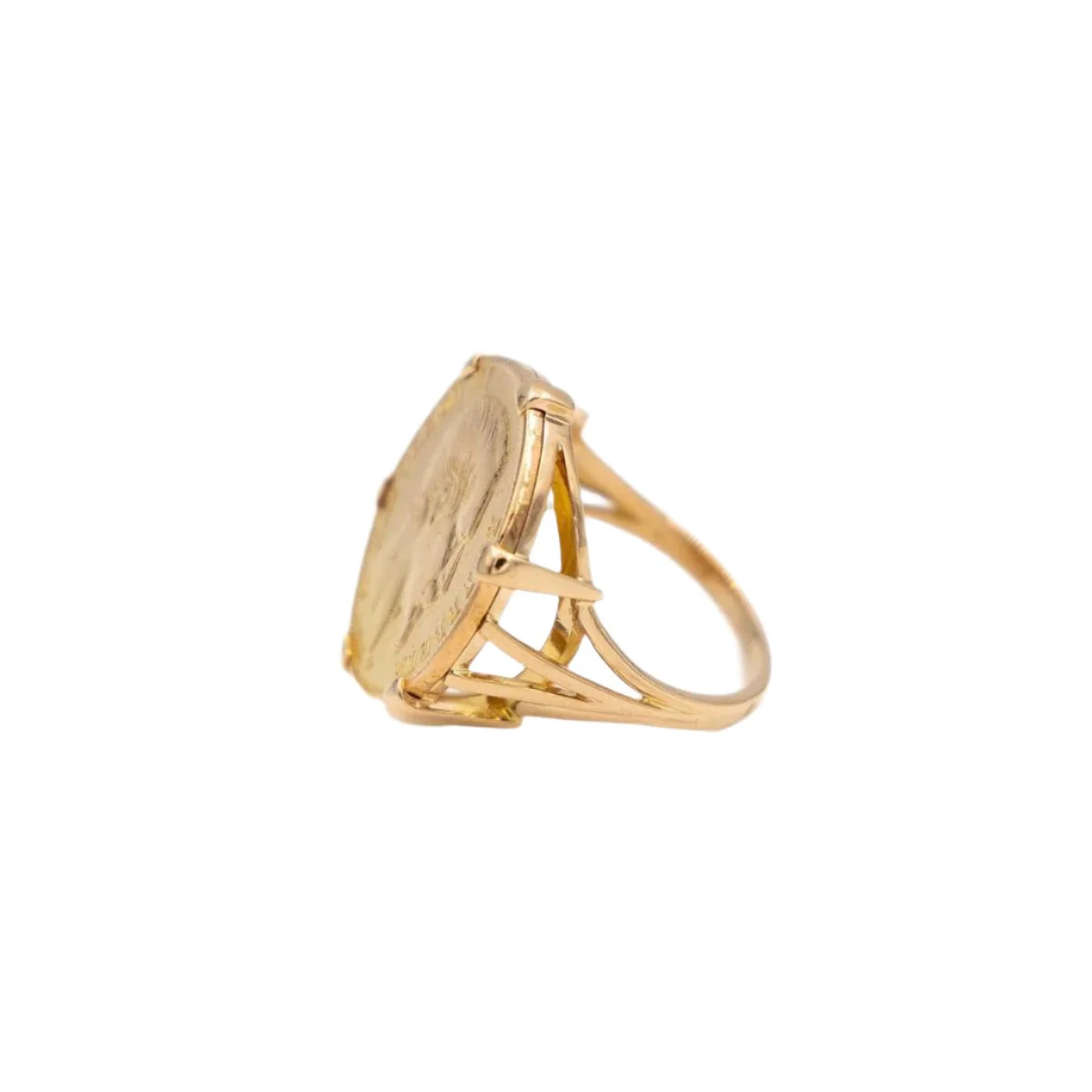 Napoleon III Coin Signet Ring in Yellow Gold - Image 4