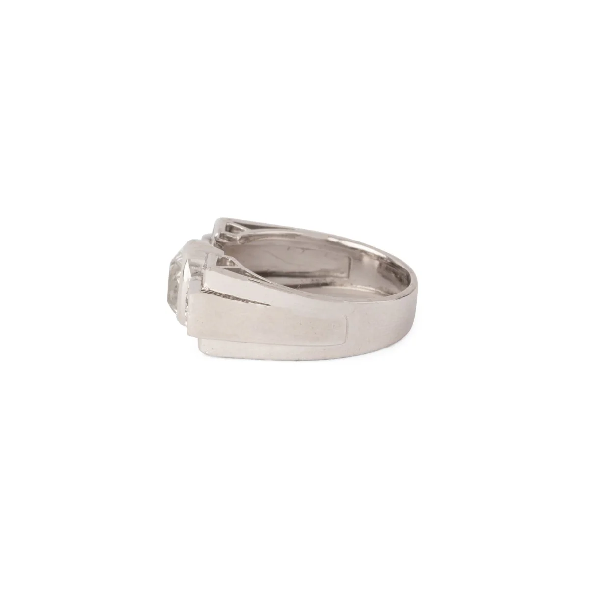 Ring at yellow gold, paltinium and diamonds - Image 4