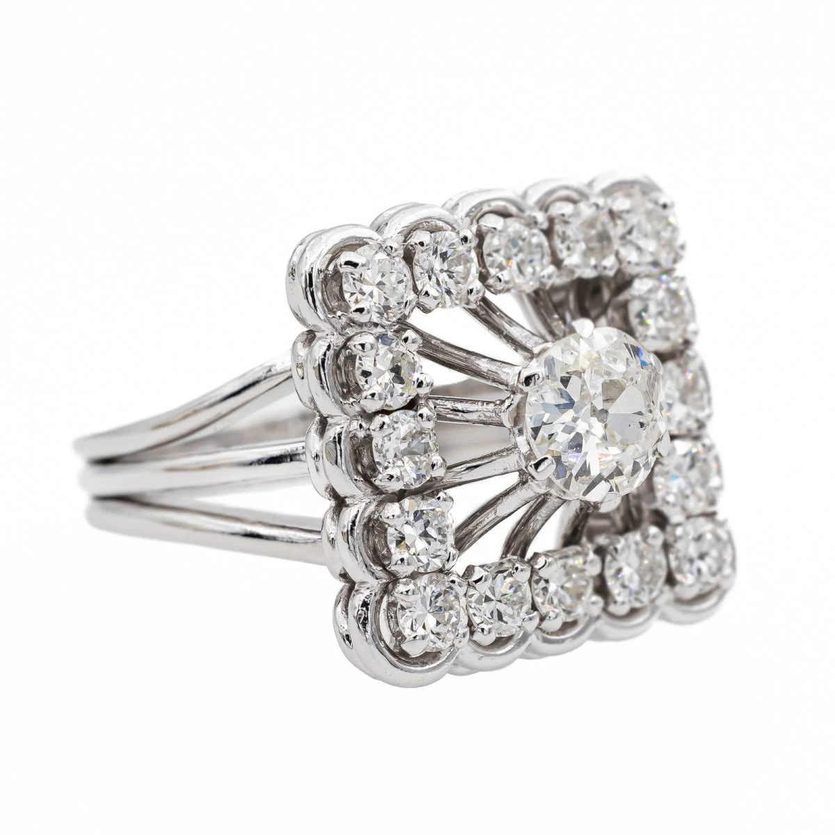 Platinum and diamond ring - Image 7