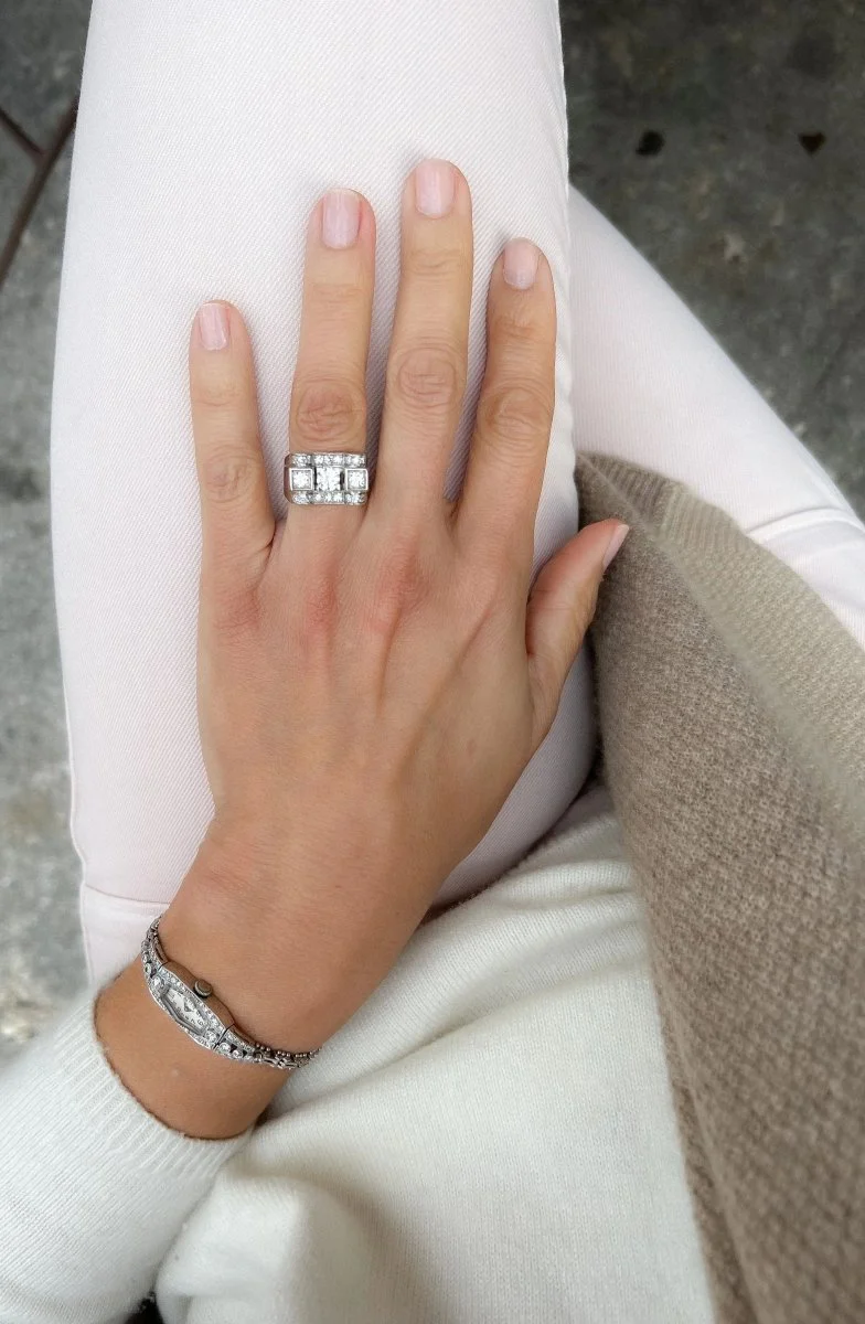 Platinum and diamond ring - Image 6