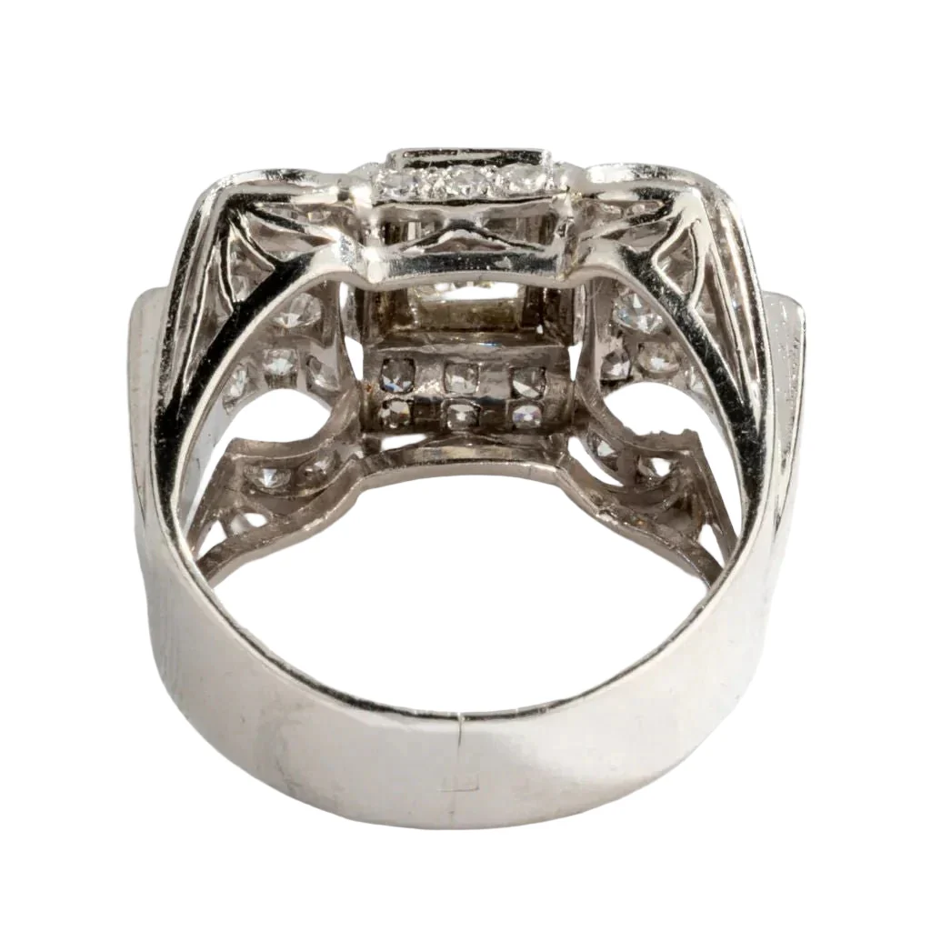 Art Deco ring in platinum and diamonds - Image 3