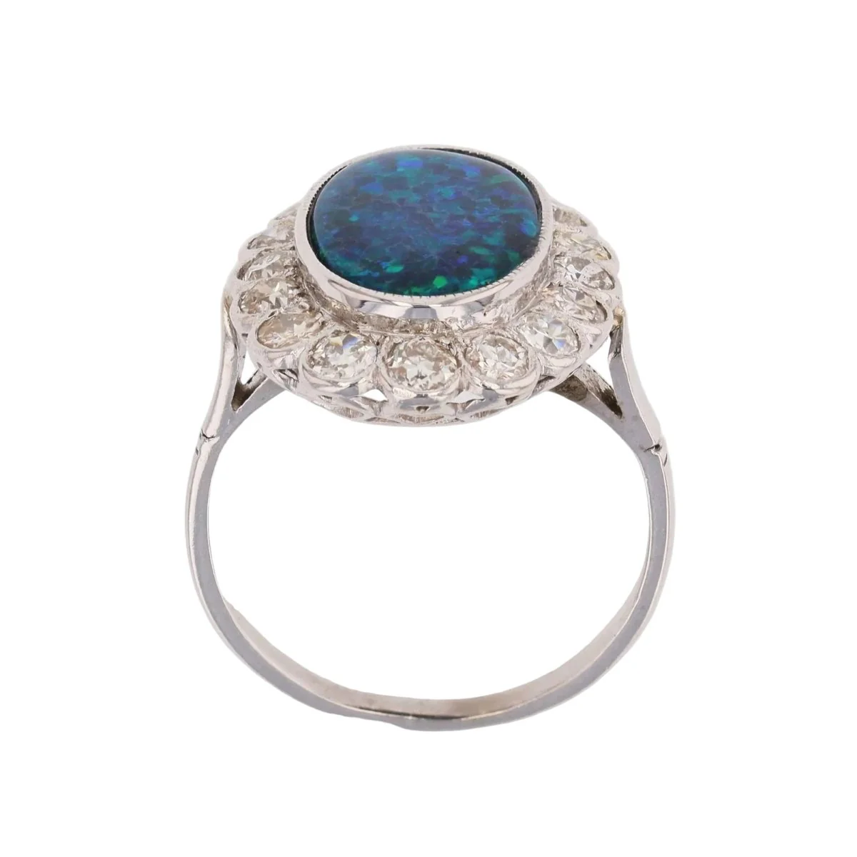 Ring Surroundings in paltinium, opal and diamonds - Image 5