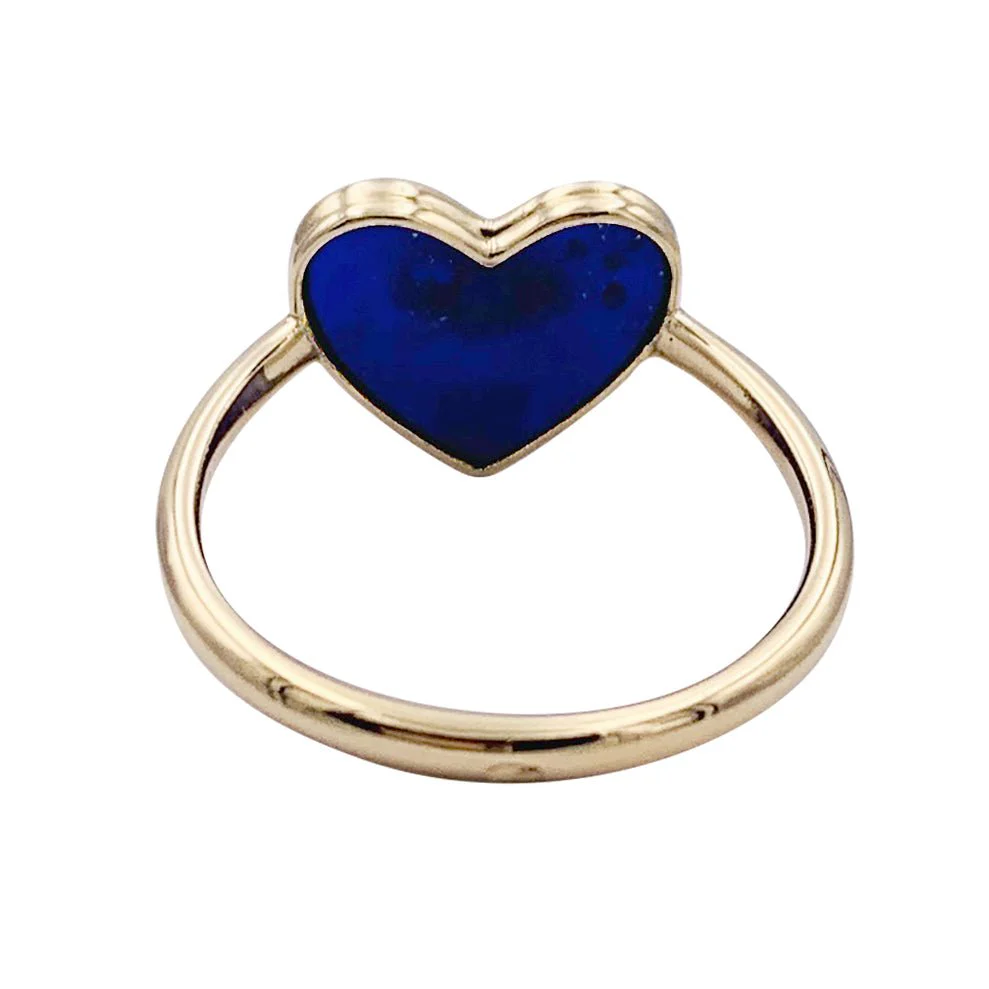 Poiray ring, “The Catcher in the Heart”, yellow gold, lapis lazuli. - Image 2