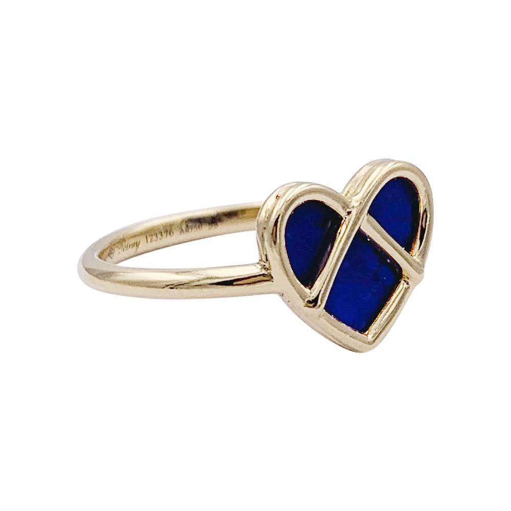 Poiray ring, “The Catcher in the Heart”, yellow gold, lapis lazuli. - Image 3