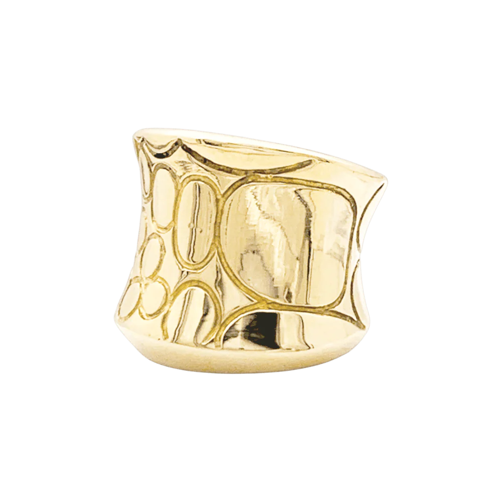 Bague Jonc POMELLATO "Cocco" en or jaune - Image 3