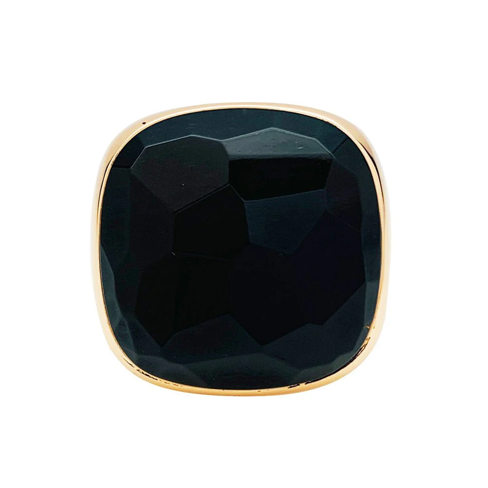 Pomellato ring in pink gold, “Victoria” model, jet - Image 6