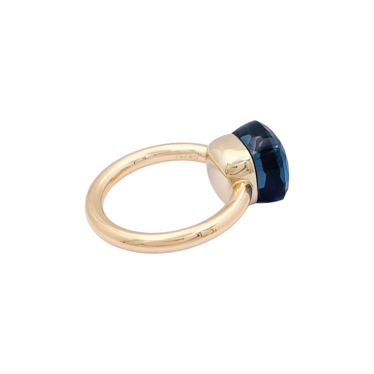 Pomellato ring, “Nudo Classic”, white gold, pink gold, London blue topaz. - Image 4