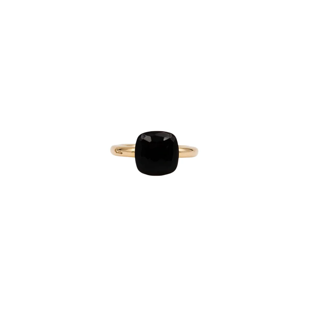 POMELLATO "Nudo Petit" Ring in Yellow gold and Smoky quartz