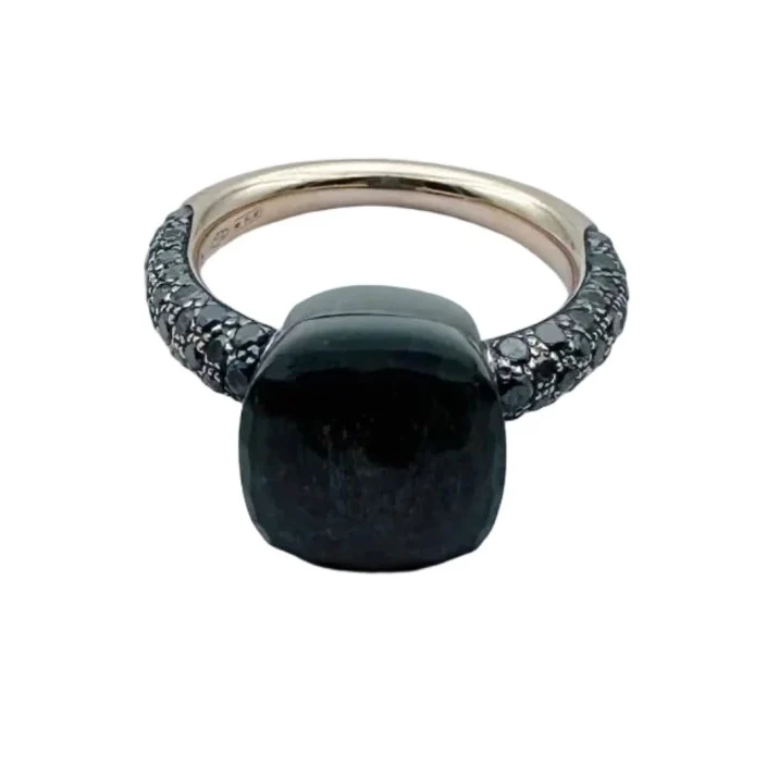 POMELLATO "Nudo" Ring in rose gold, titanium, obsidian, and black diamonds - Image 2