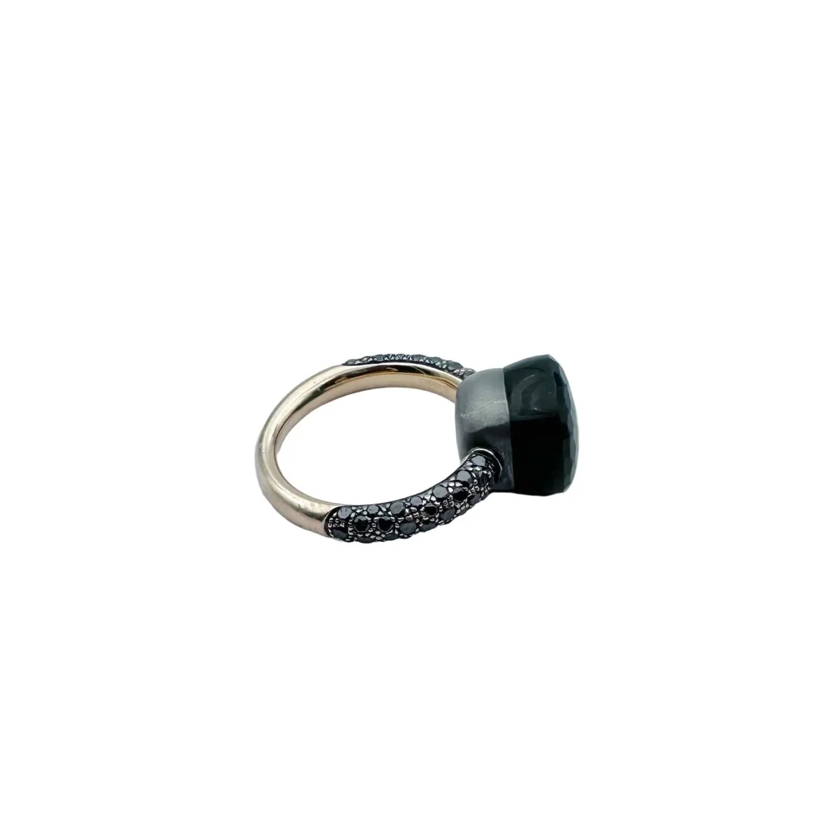 POMELLATO "Nudo" Ring in rose gold, titanium, obsidian, and black diamonds - Image 3