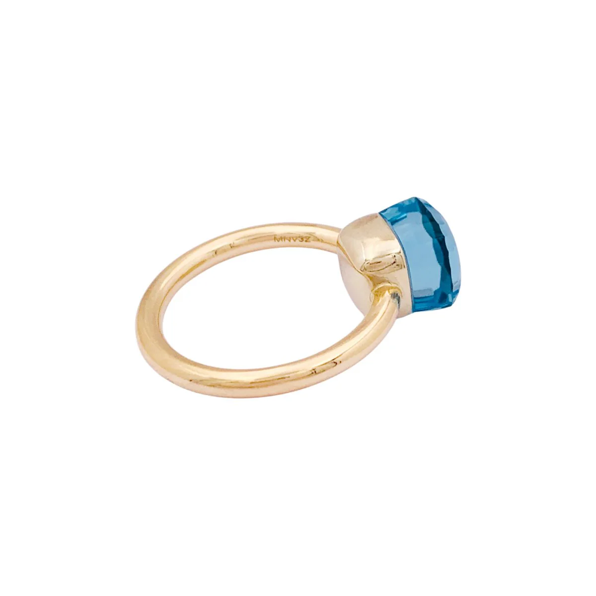 Pomellato ring, "Nudo Petit", pink gold, white gold, blue topaz. - Image 3
