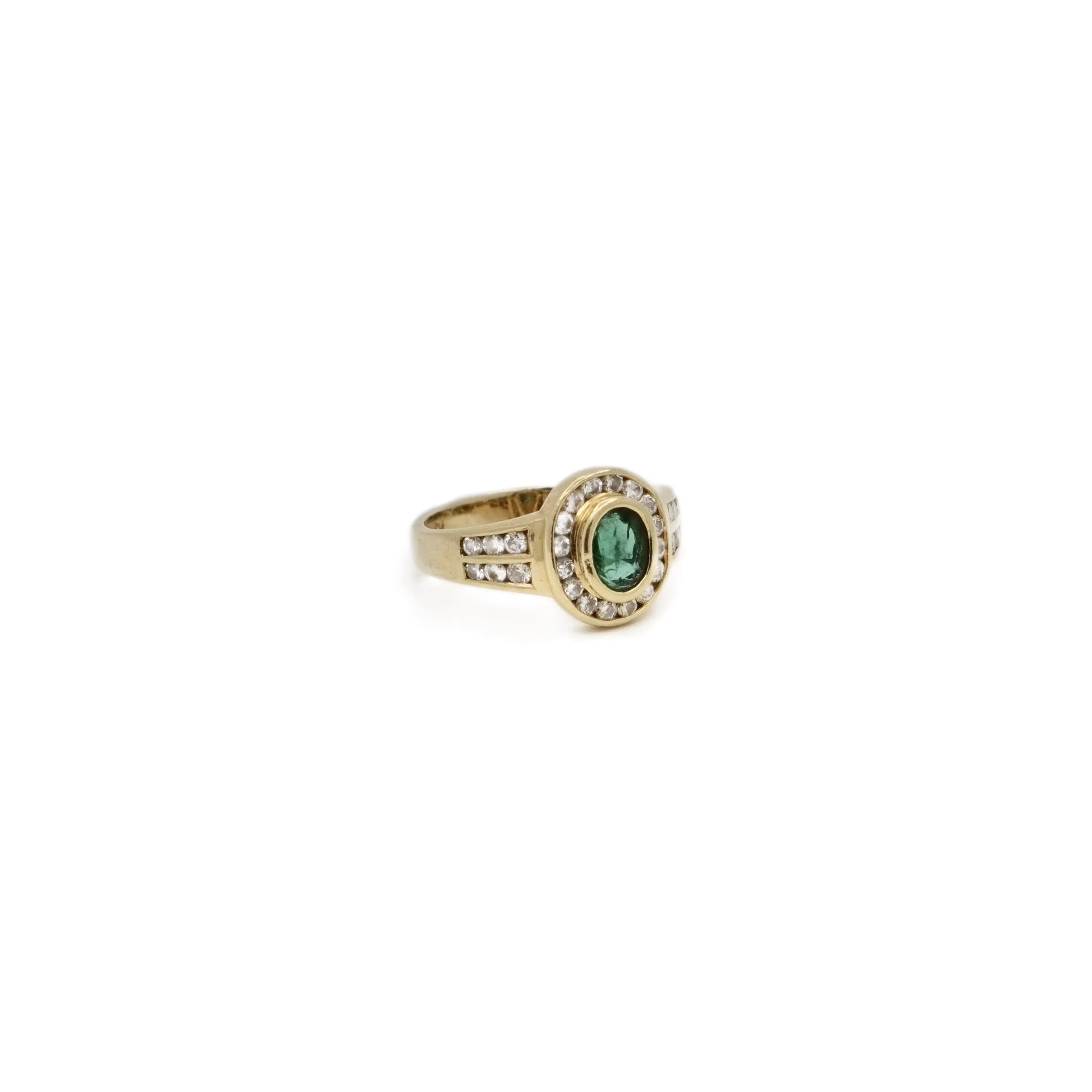 Ring Pompadour in gold and emerald - Image 3