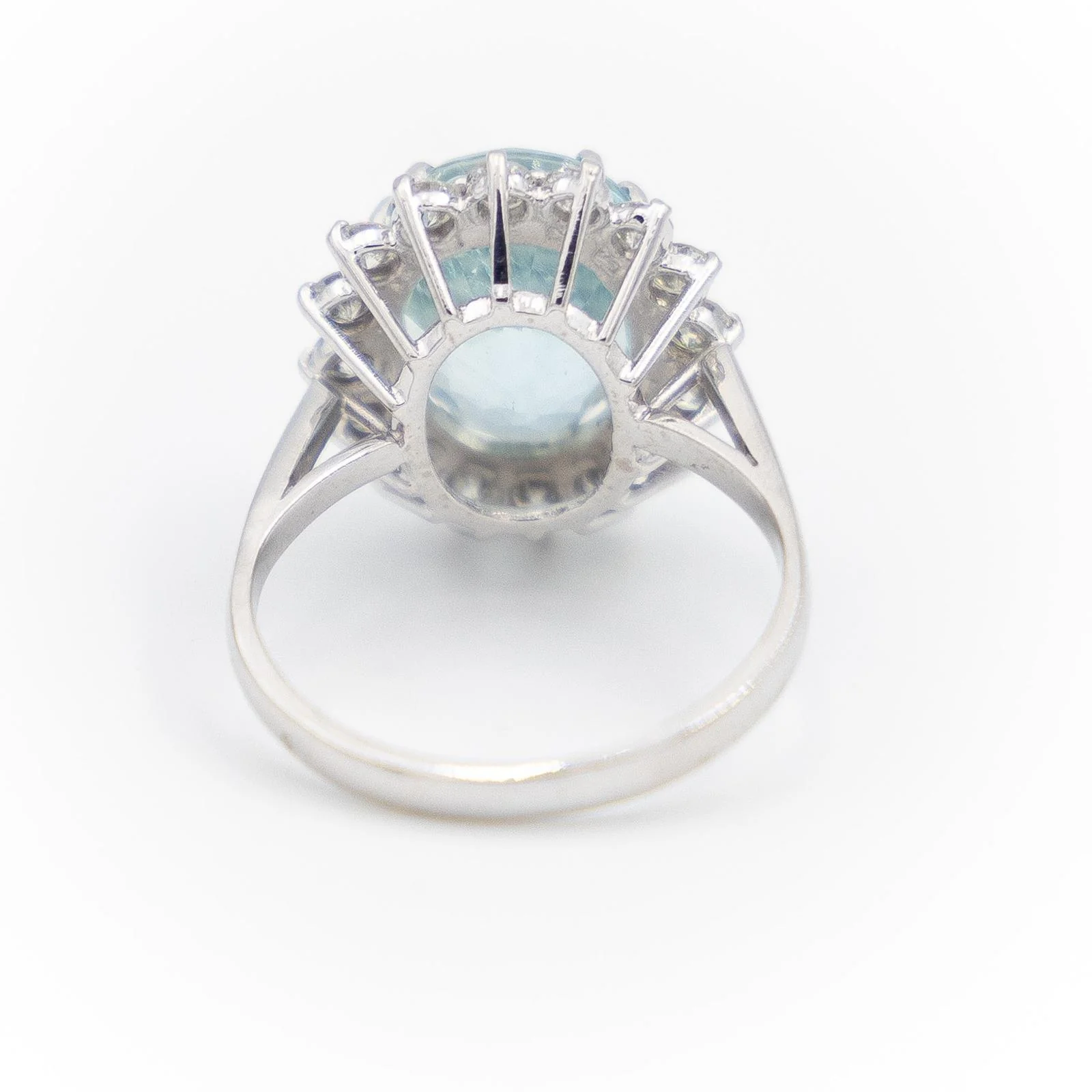 Pompadour ring White gold Aquamarine - Image 6