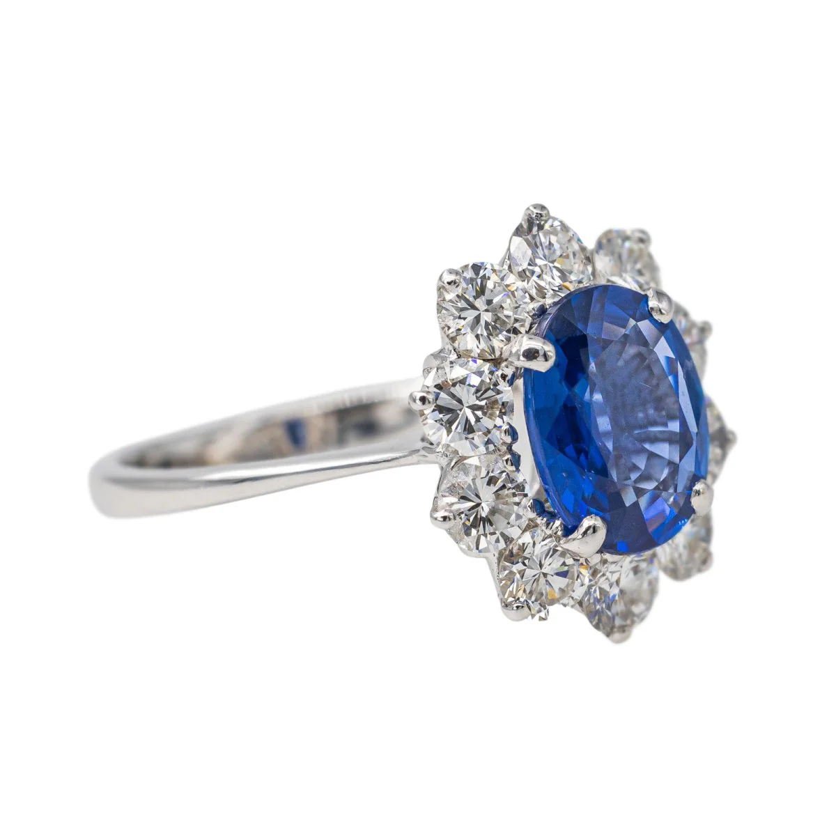 Pompadour ring in white gold and sapphire - Image 7
