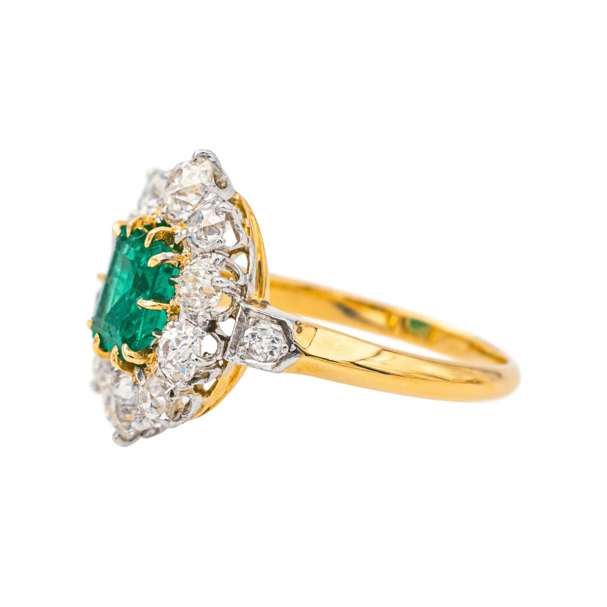 Ring Pompadour Yellow gold Emerald - Image 4