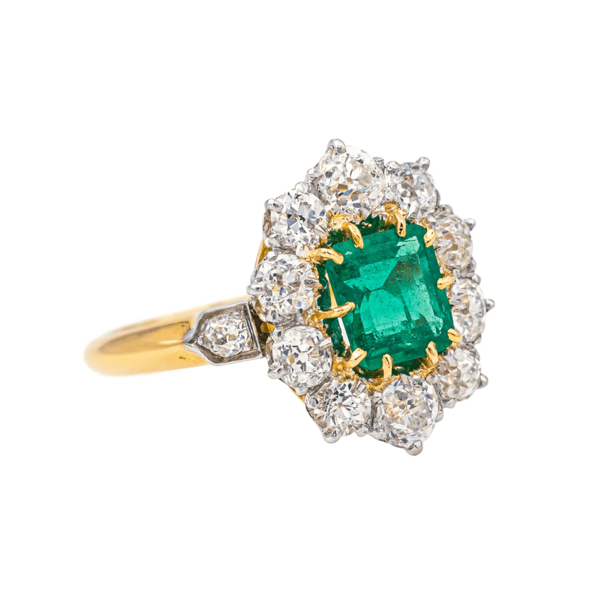 Ring Pompadour Yellow gold Emerald - Image 6