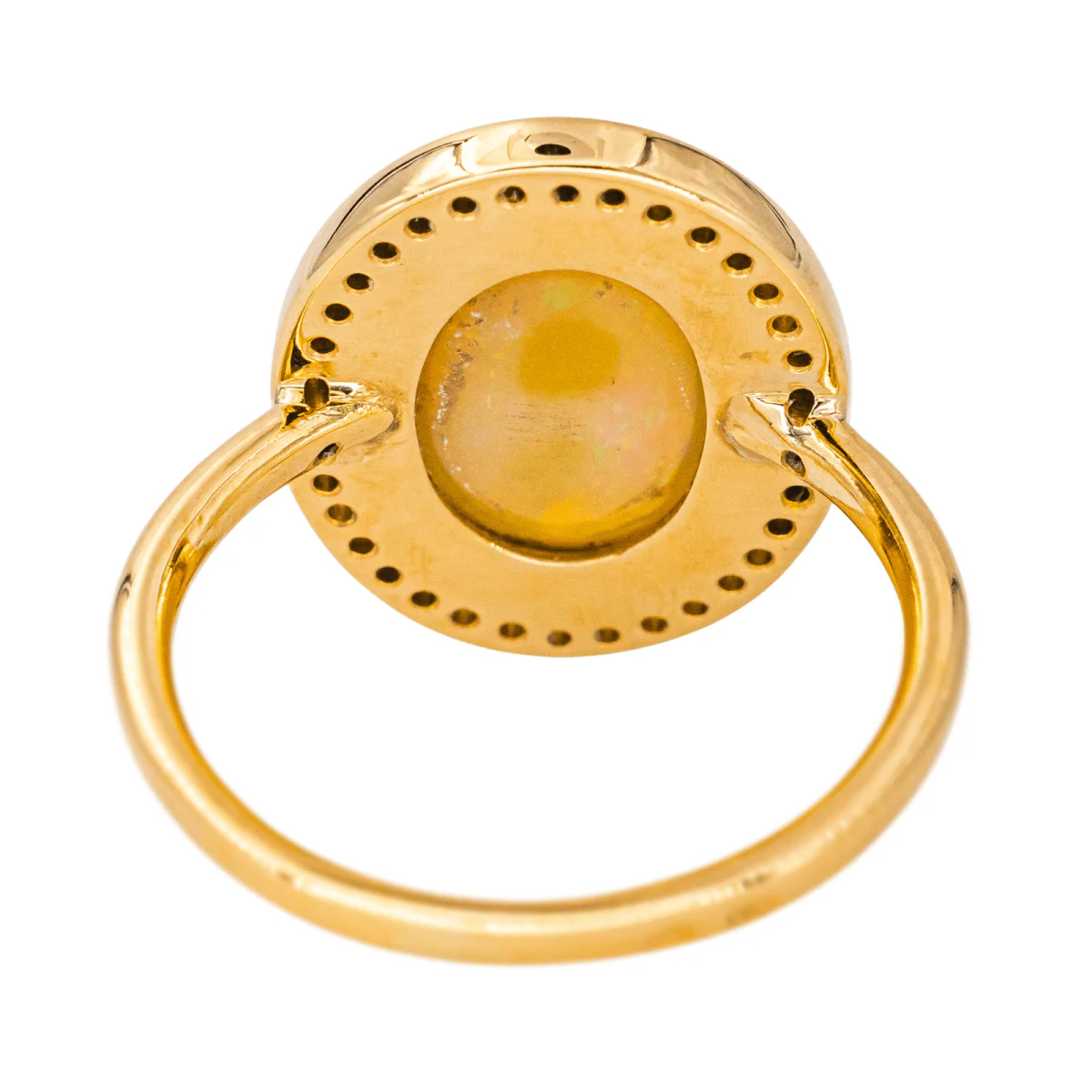 Pompadour ring in yellow gold and opal - Image 5