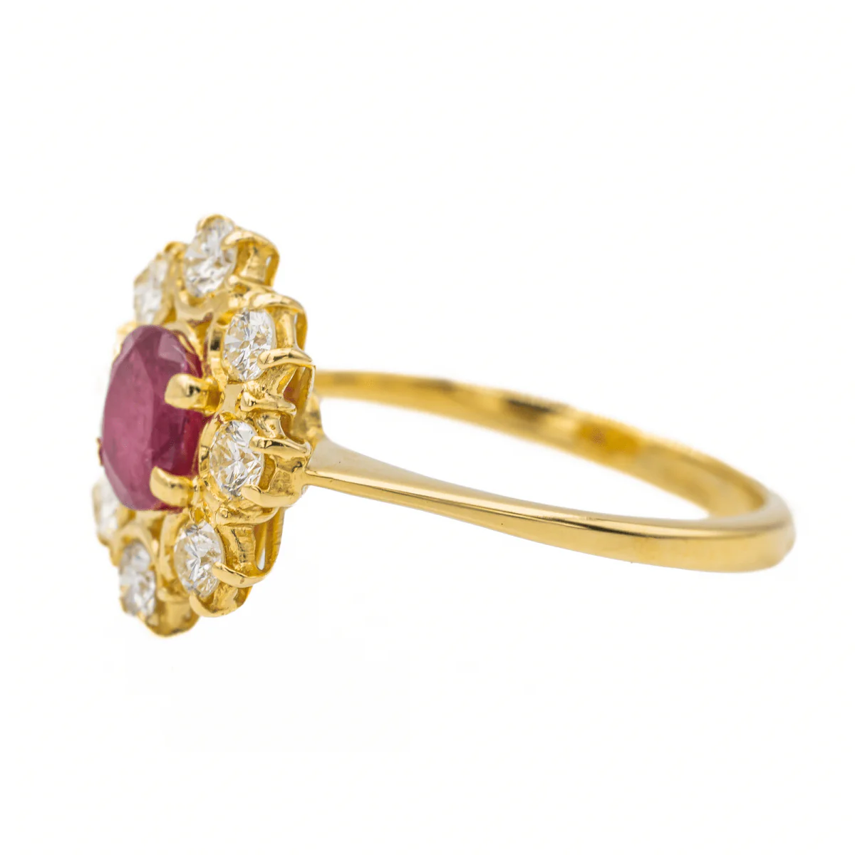 Pompadour ring Yellow gold Ruby - Image 4