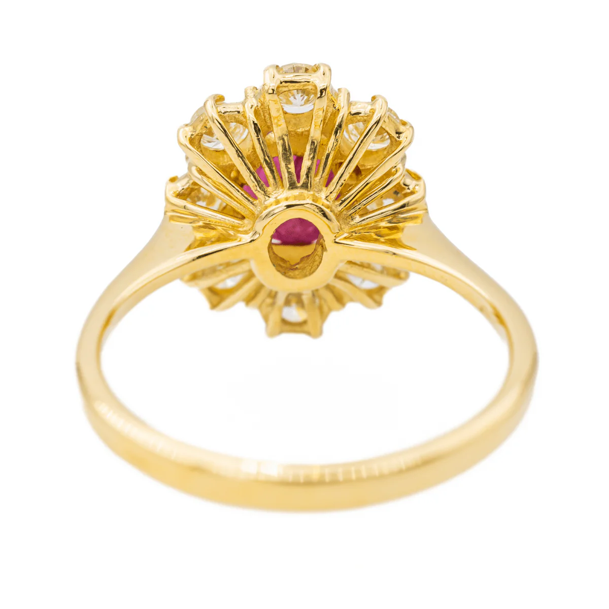 Pompadour ring Yellow gold Ruby - Image 5