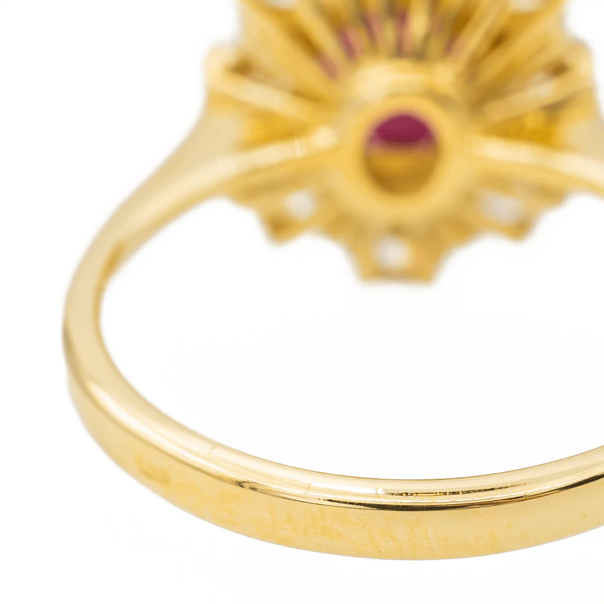 Pompadour ring Yellow gold Ruby - Image 6
