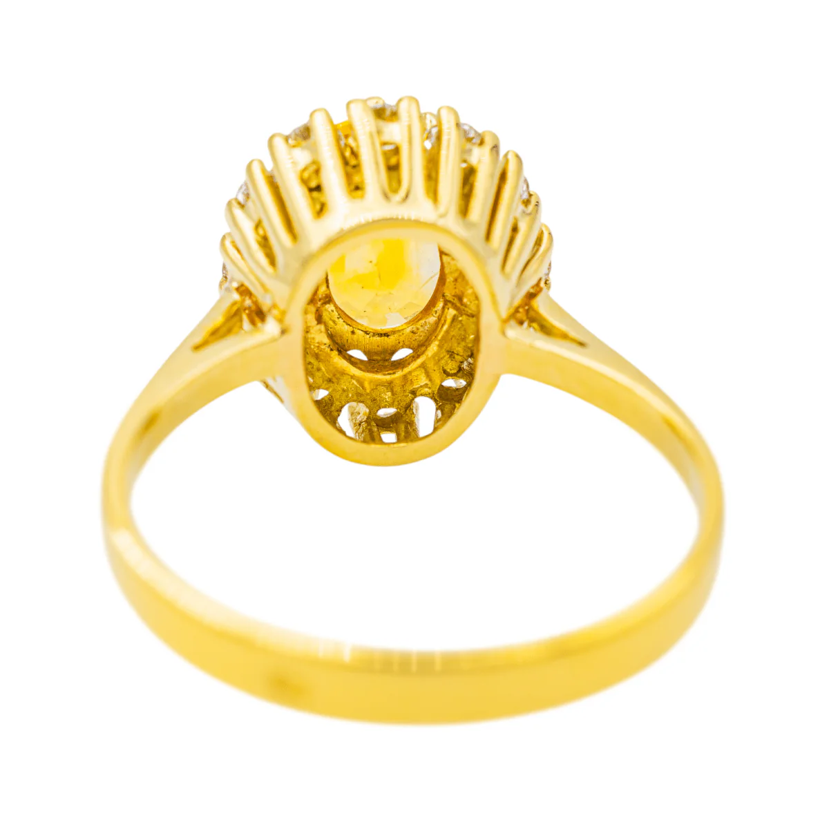 Ring Pompadour en yellow gold, sapphire and diamonds - Image 5