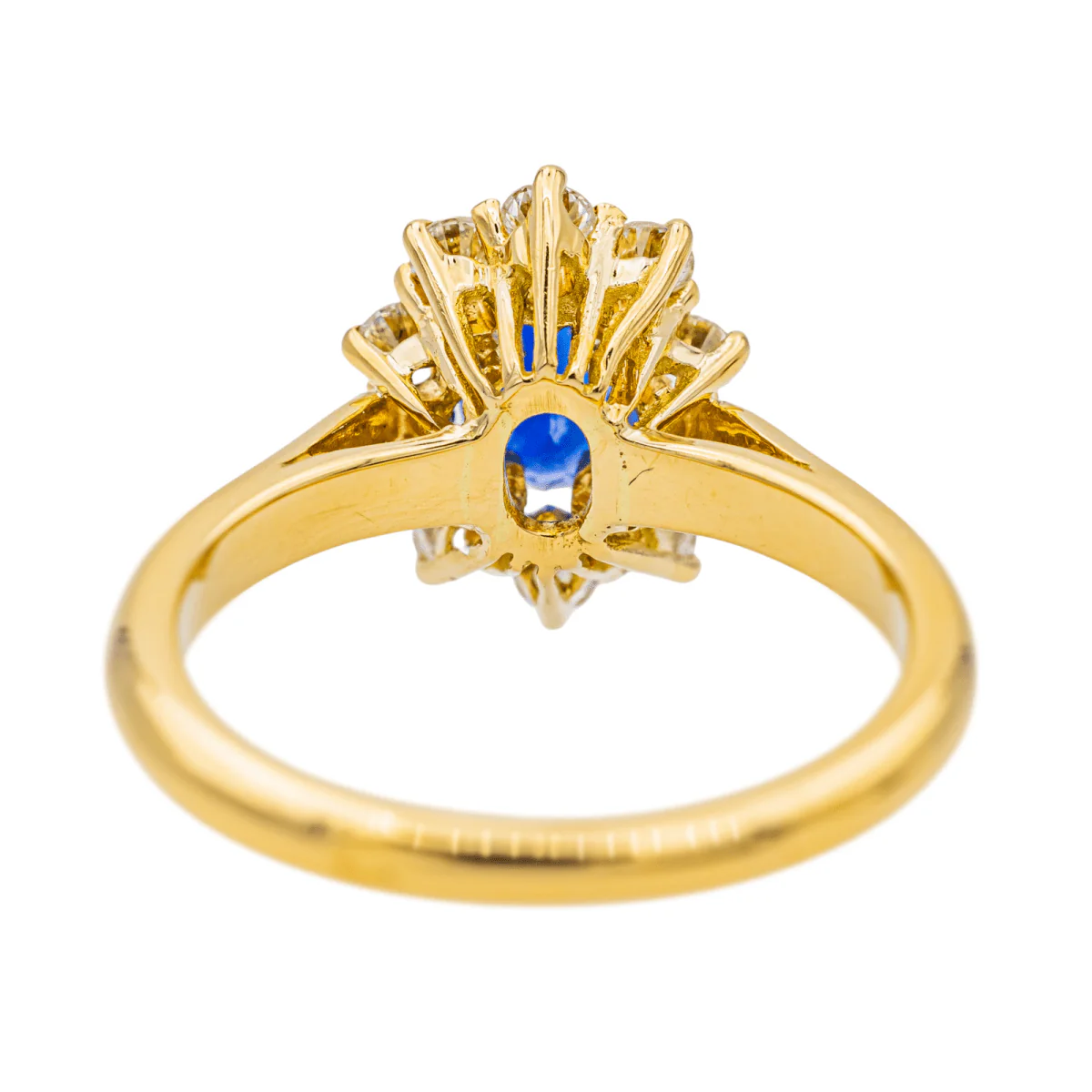 Ring Pompadour en yellow gold, sapphire and diamond - Image 6