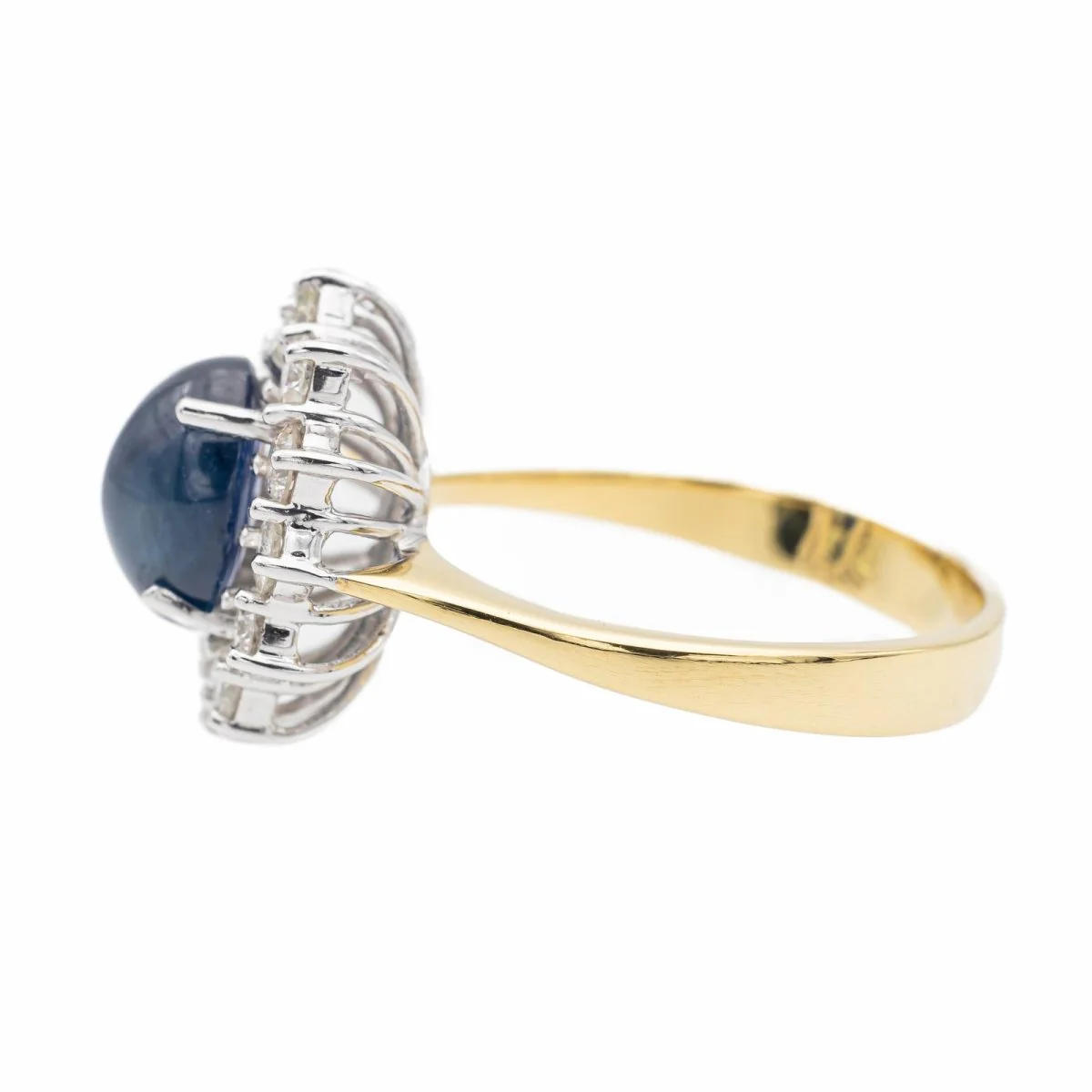 Pompadour ring in yellow gold and sapphire - Image 4