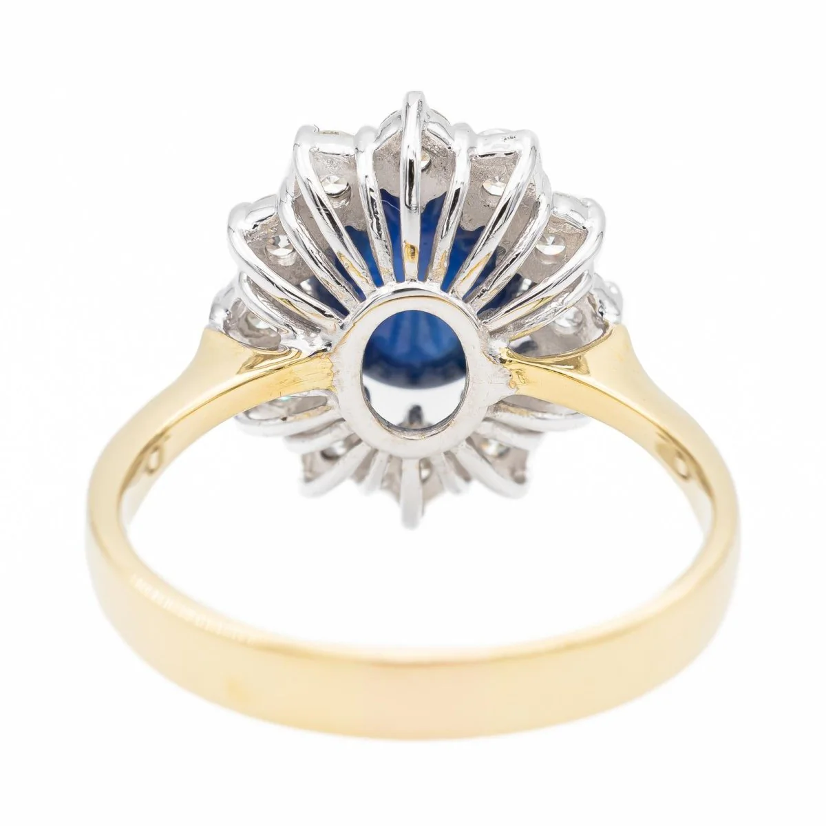 Pompadour ring in yellow gold and sapphire - Image 5