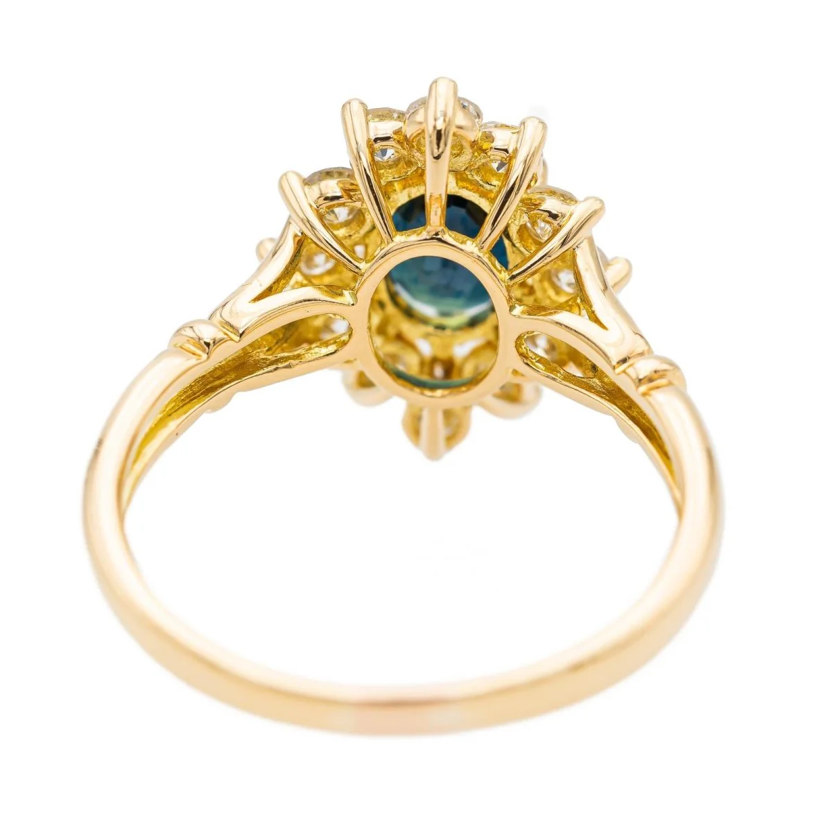 Pompadour ring Yellow gold Sapphire - Image 5