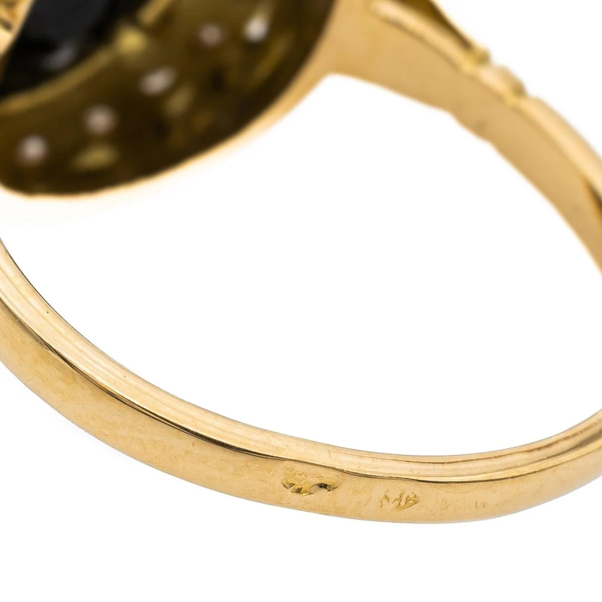 Pompadour ring in yellow gold, white gold and sapphire - Image 6