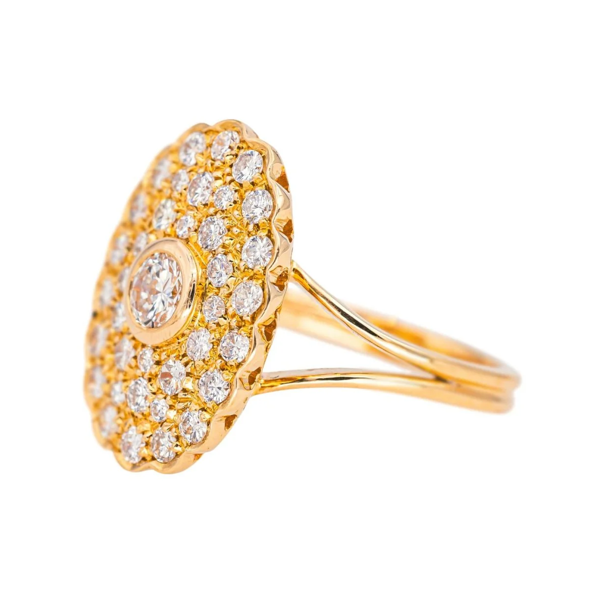 Pompadour ring in rose gold and diamonds - Image 3