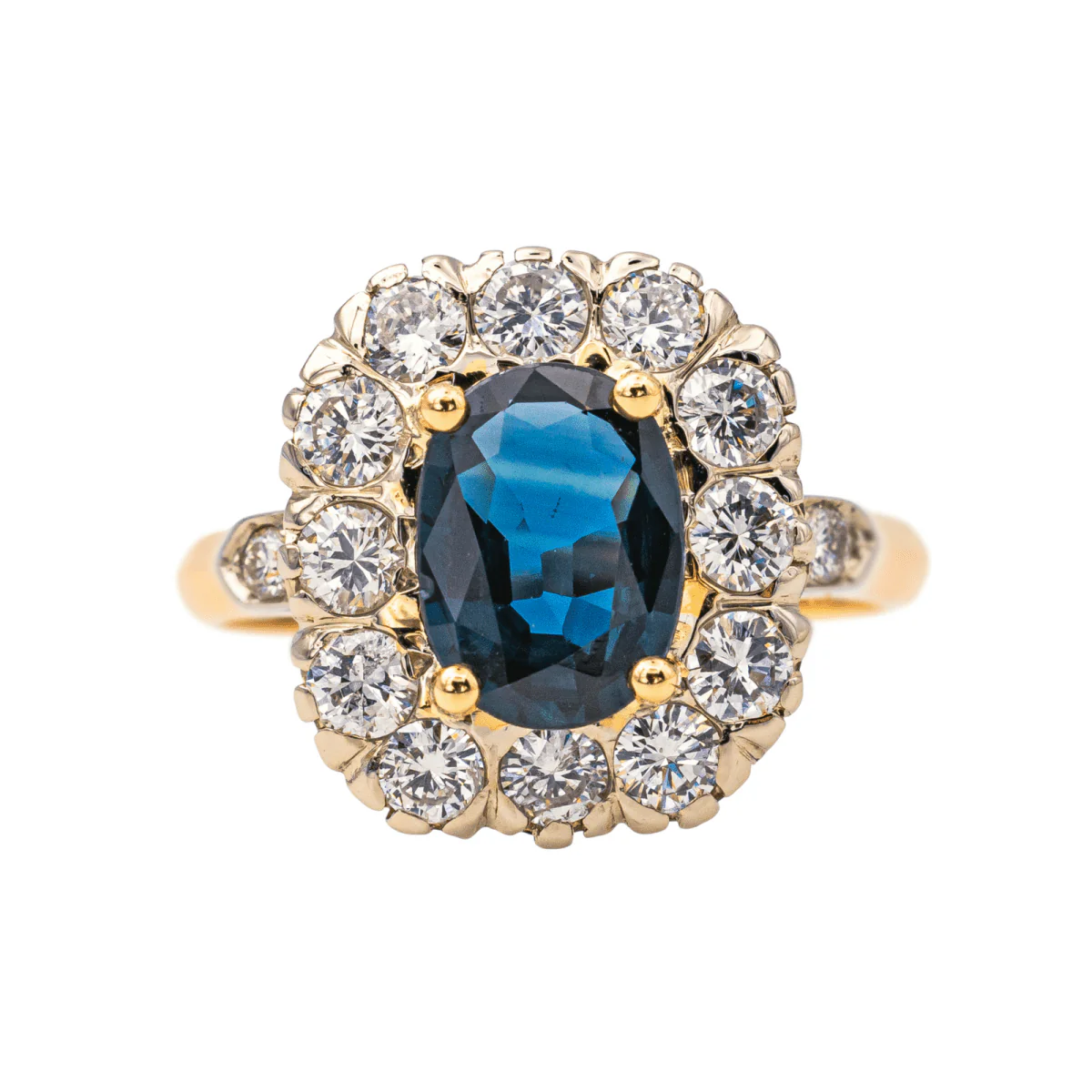 Ring Pompadour Pink gold Sapphire