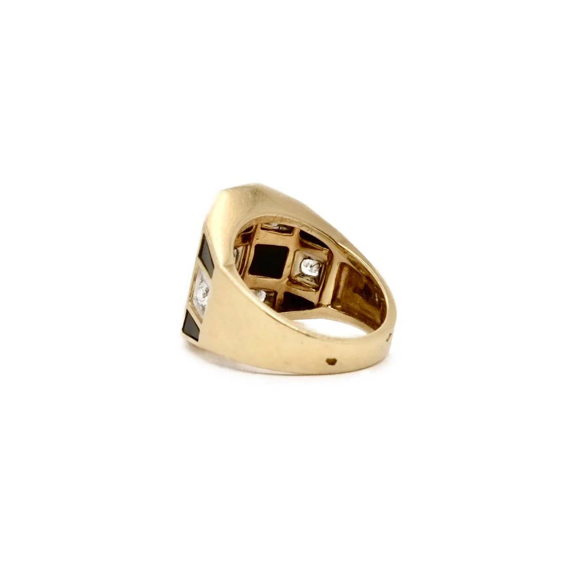 Ring Ring VAN CLEEF & ARPELS. in yellow gold, onyx and diamonds - Image 3