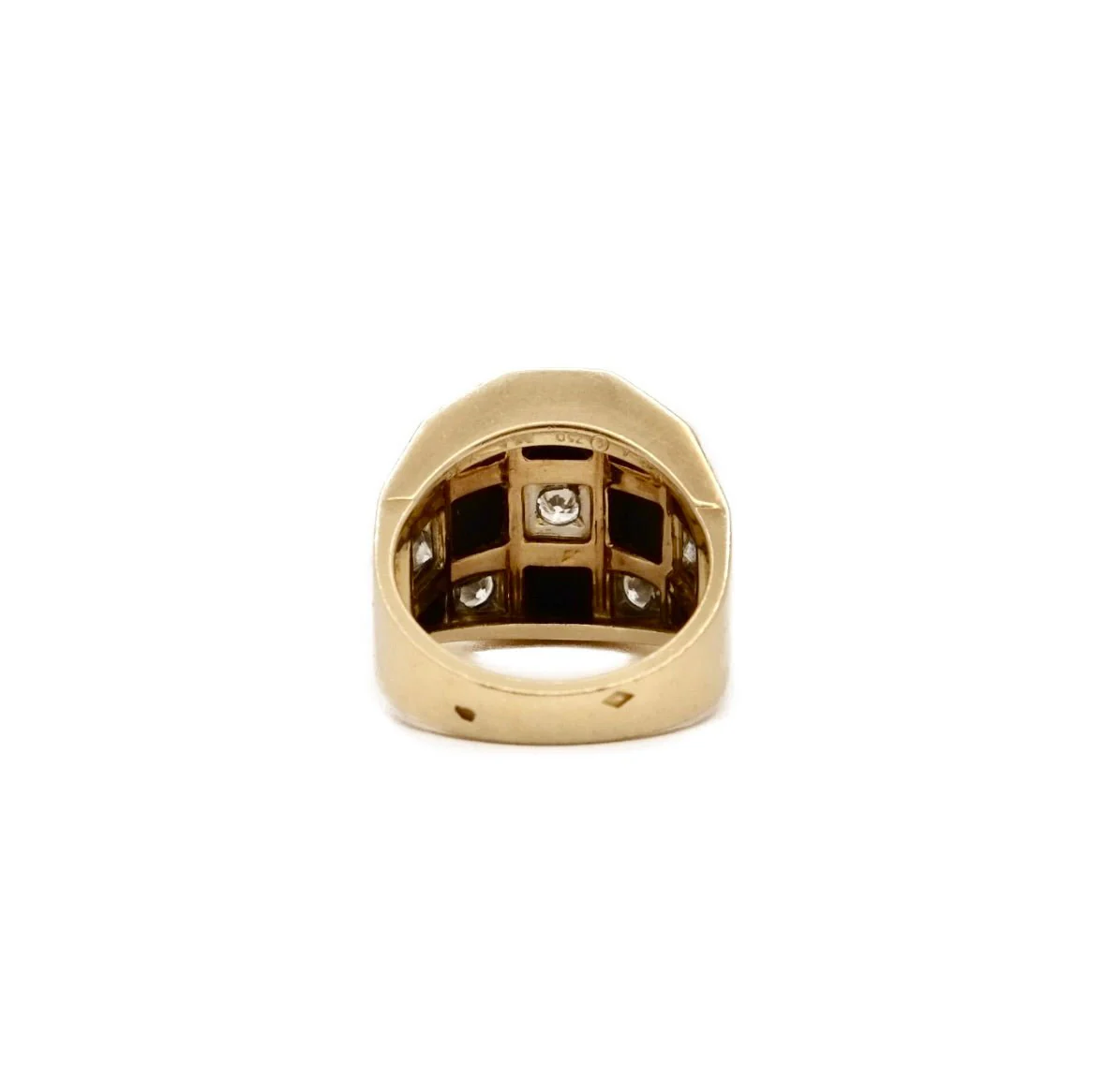 Ring Ring VAN CLEEF & ARPELS. in yellow gold, onyx and diamonds - Image 4