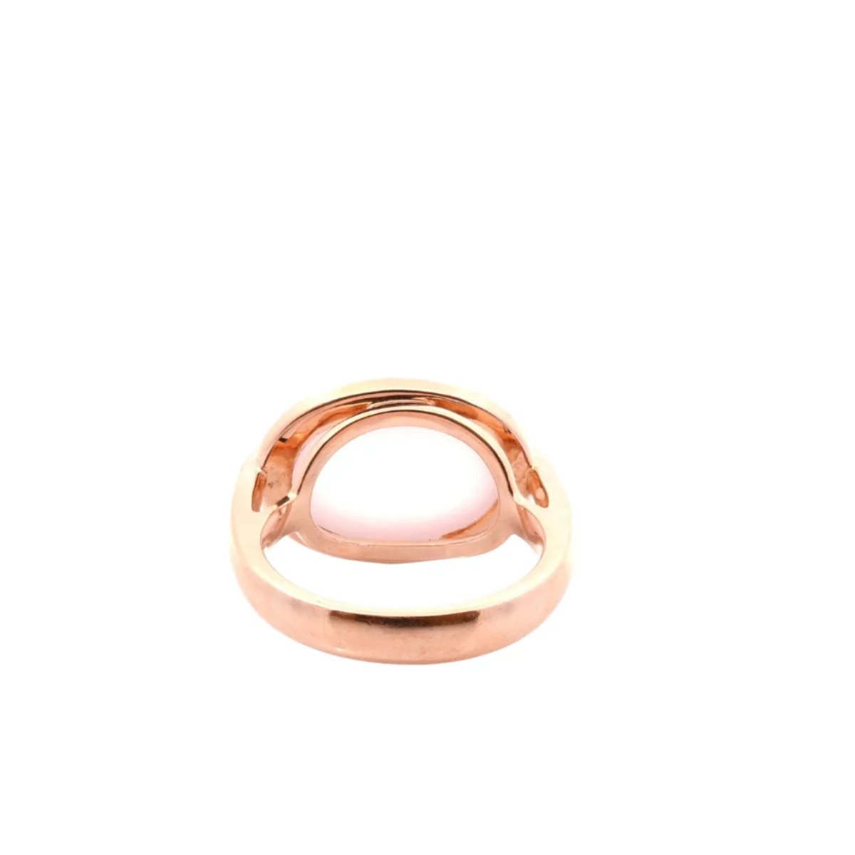 Ring at white gold, rose quartz and diamonds - Image 3