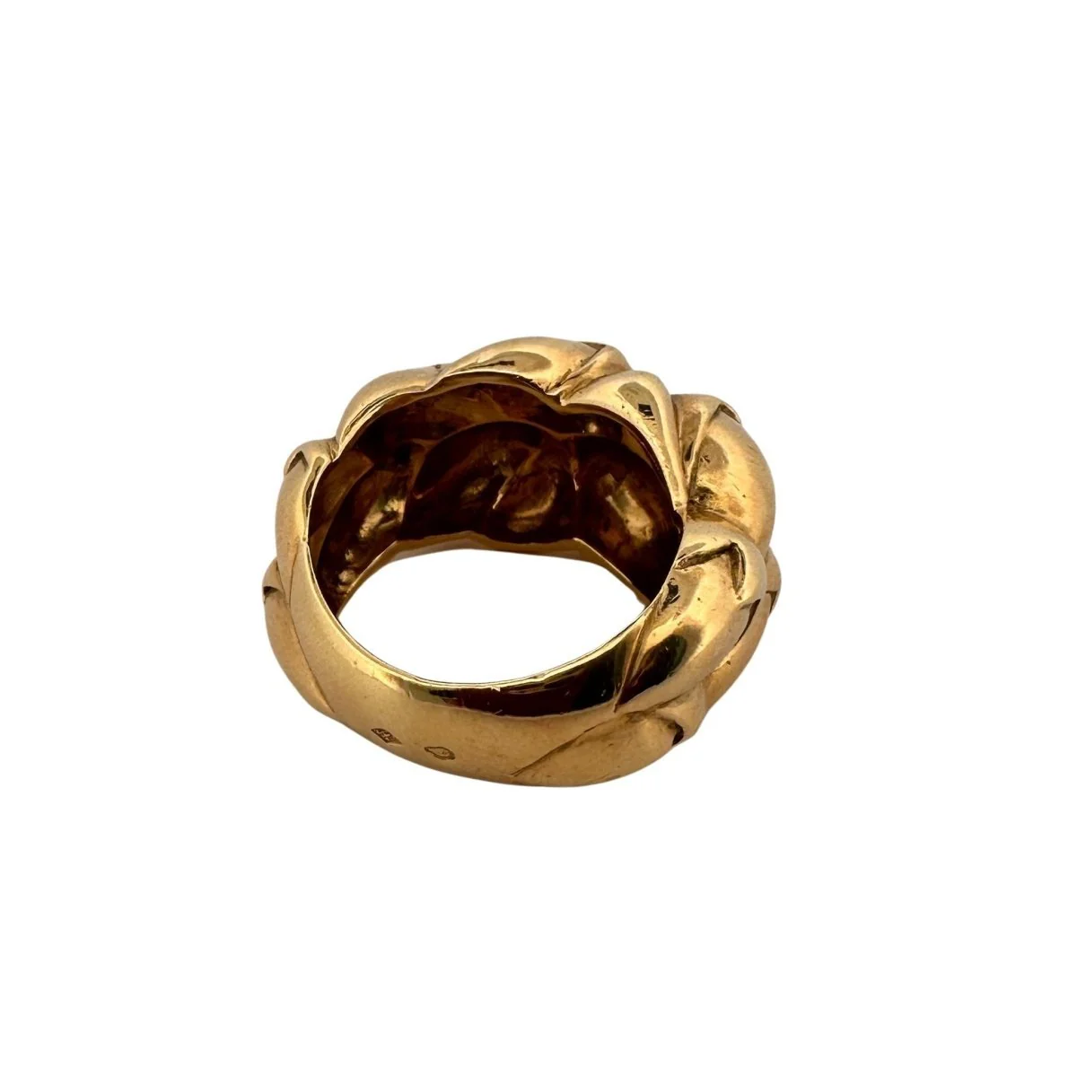 Relief band ring in yellow gold - Image 3