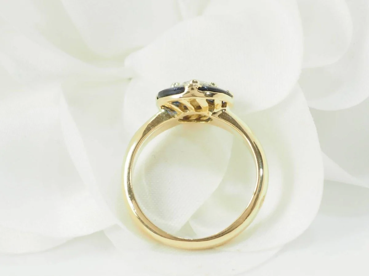 Ring Surroundings in yellow gold, sapphires and diamonds - Image 10